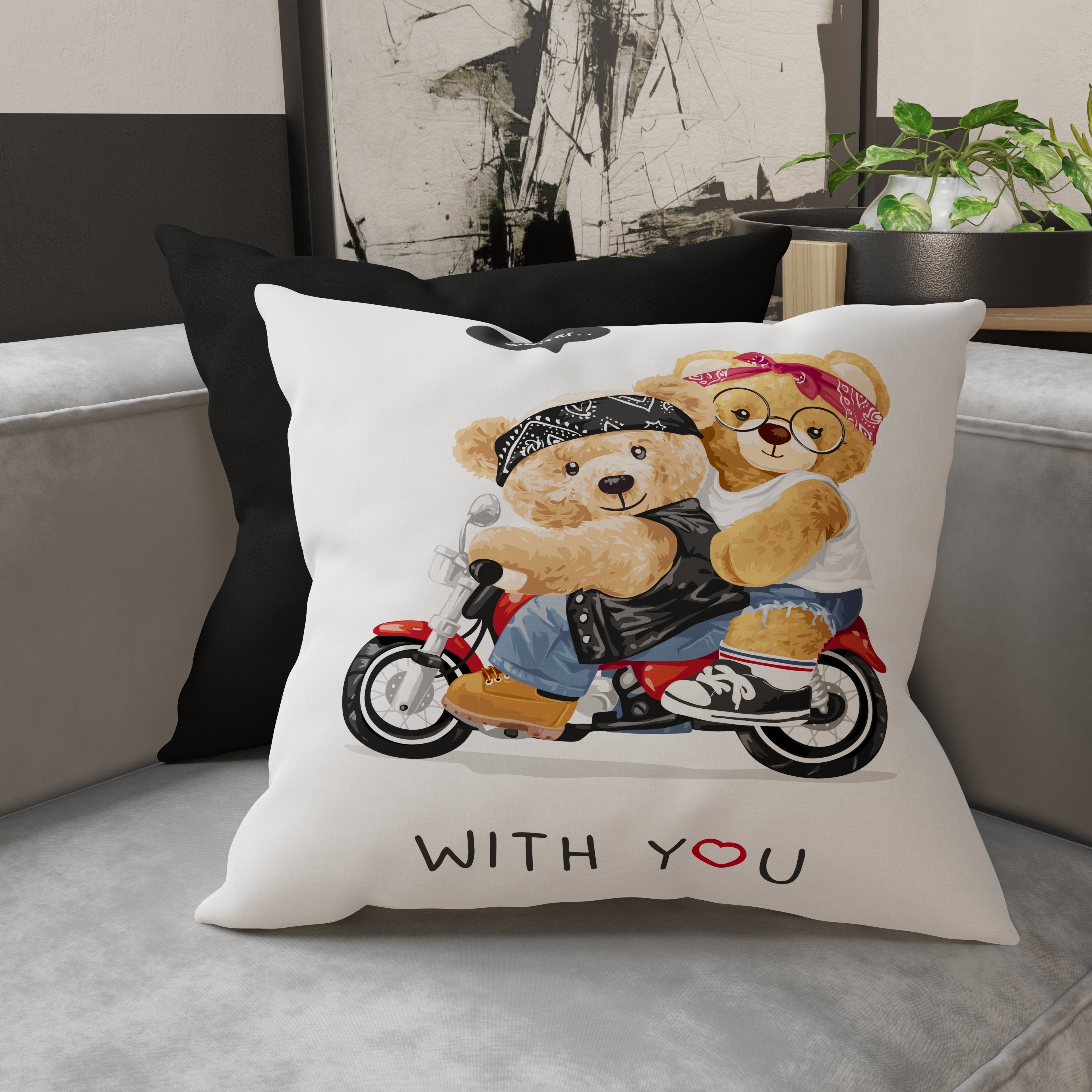 Cuscini, Copricuscini Divano, Cuscini Arredo in Stampa Digitale Teddy Rock