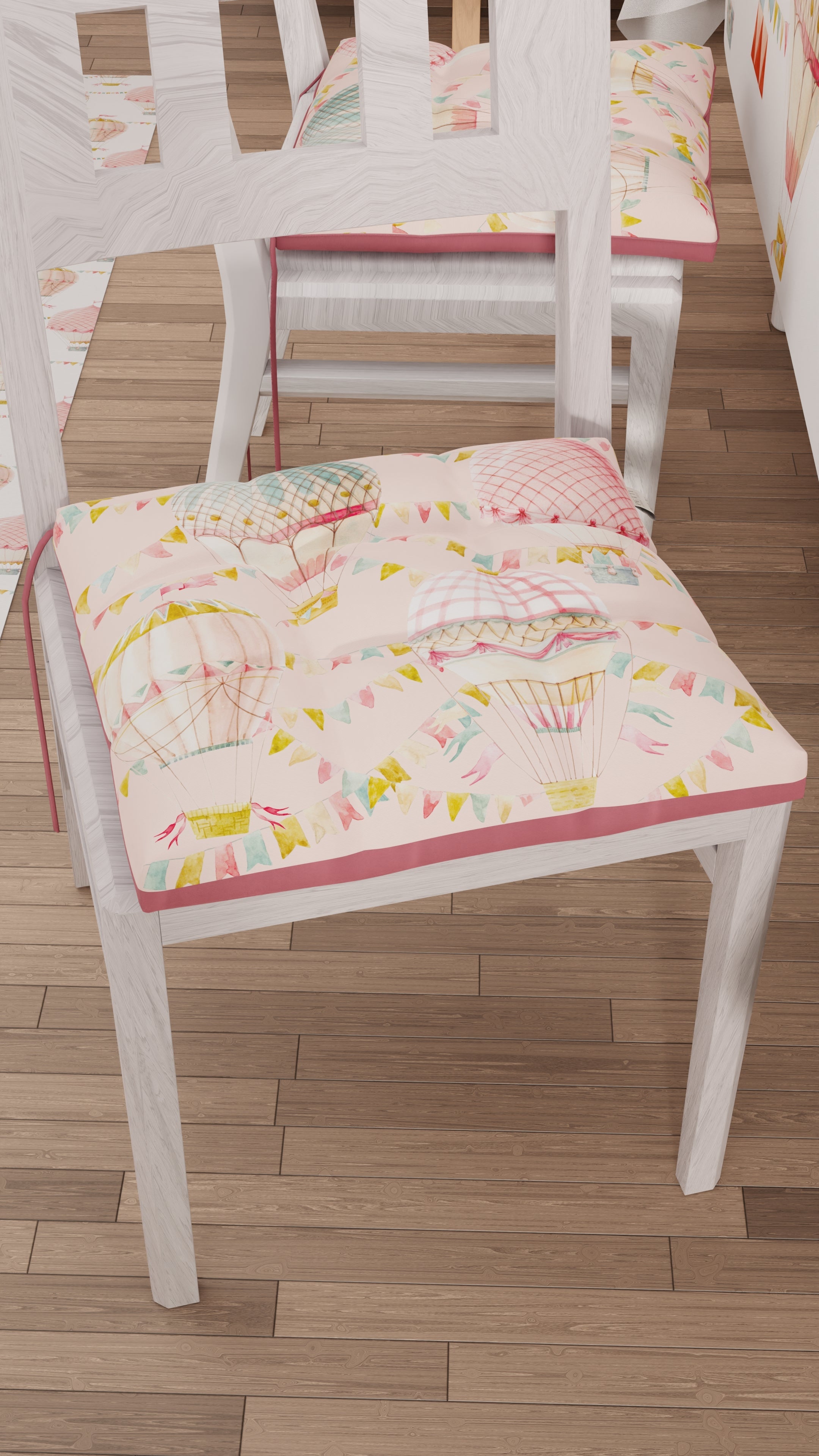 Cuscini per Sedie Coprisedia 6 Pezzi Party Elephants Rosa