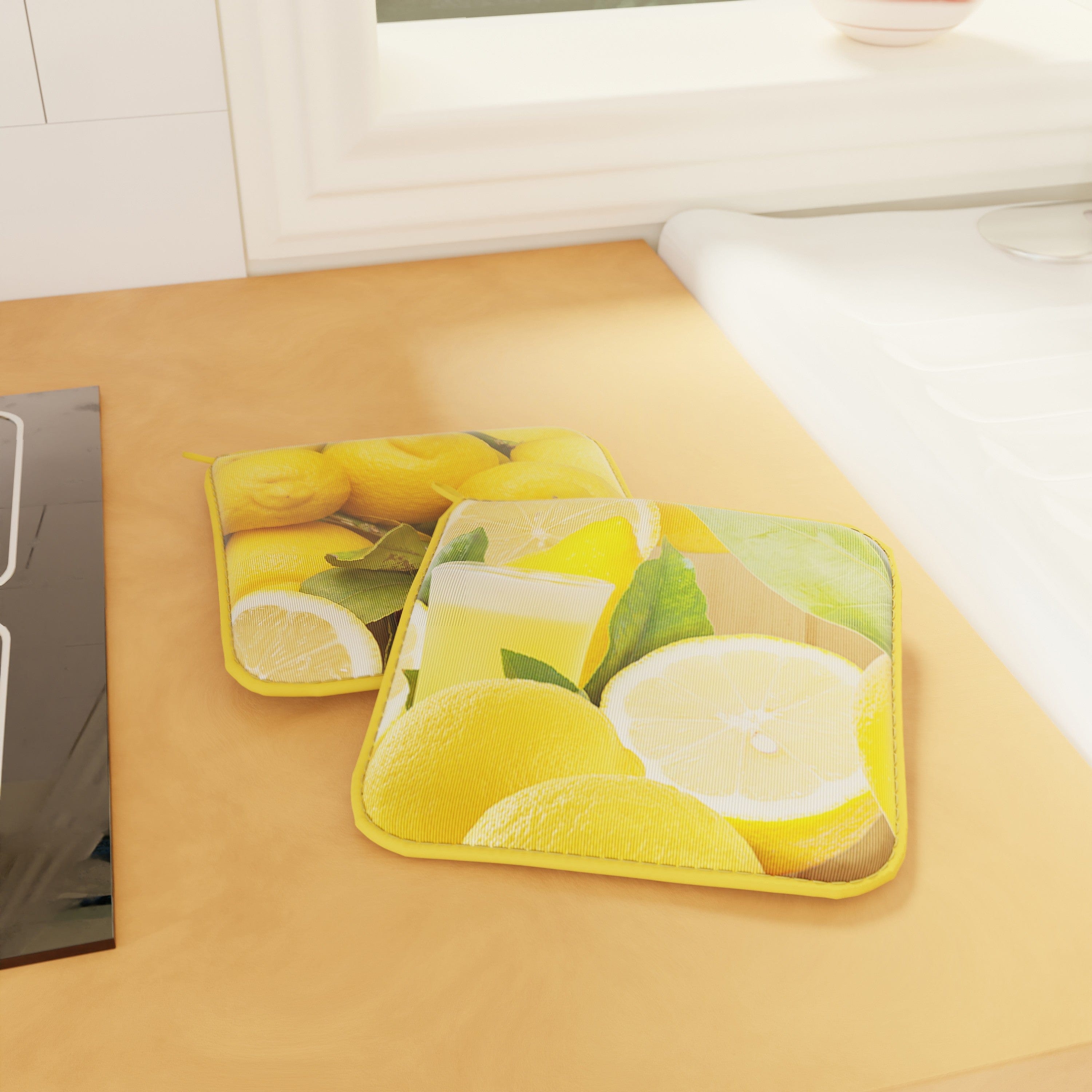 PETTI Artigiani Italiani 1968 Presine Cucina con Stampa Digitale 2pz Lemon.