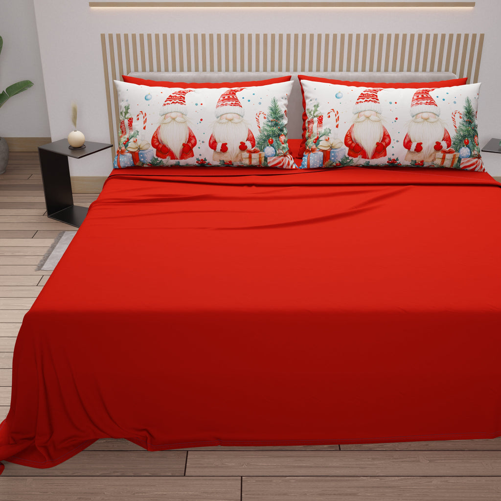 Lenzuola Natalizie in Cotone, Completo Letto con Federe in Stampa Digitale 25 Xmas 6