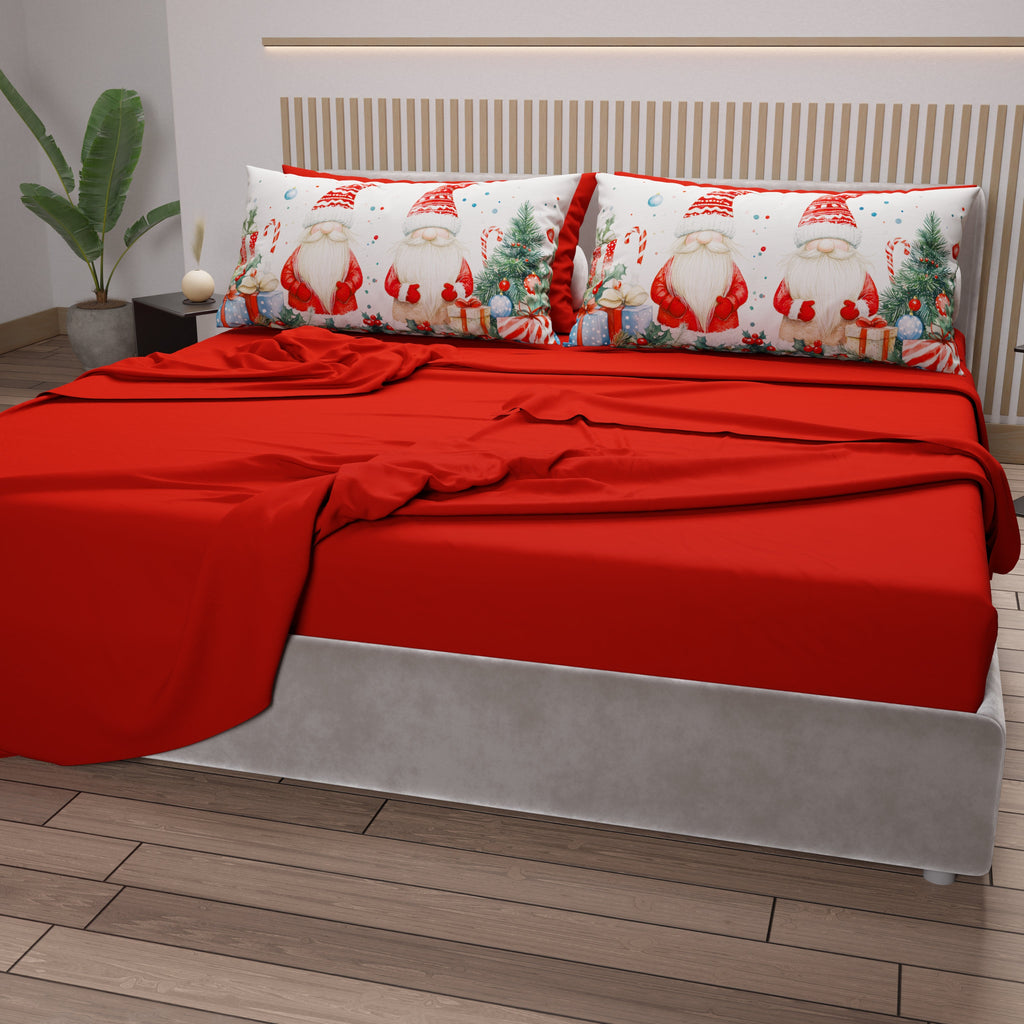 Lenzuola Natalizie in Cotone, Completo Letto con Federe in Stampa Digitale 25 Xmas 6