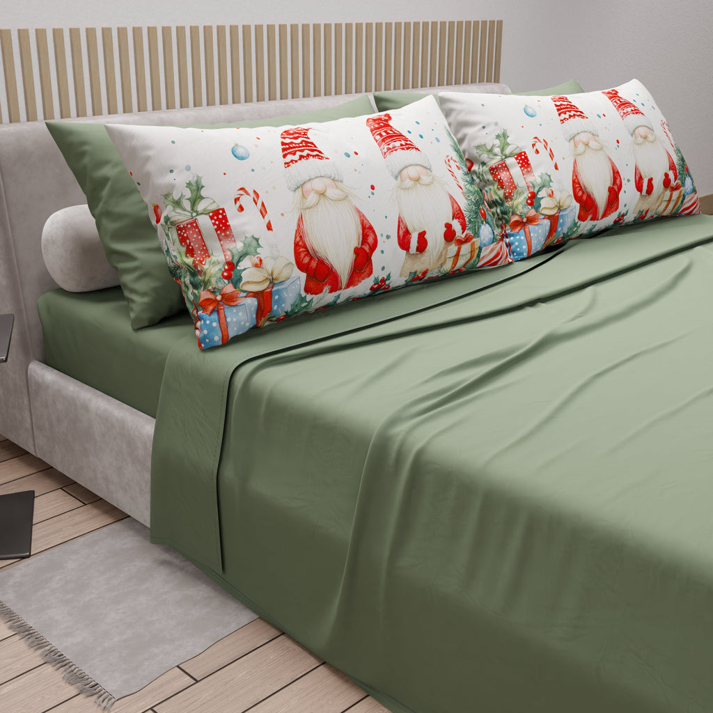 Lenzuola Natalizie in Cotone, Completo Letto con Federe in Stampa Digitale 25 Xmas 6