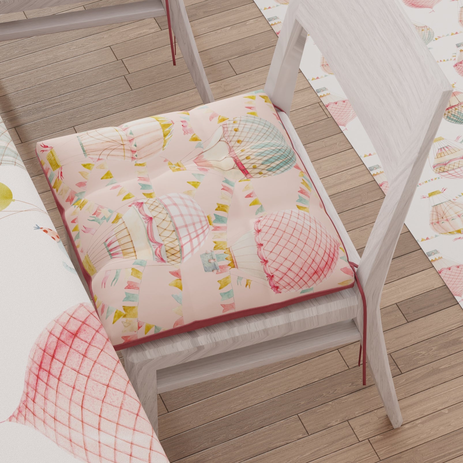 Cuscini per Sedie Coprisedia 6 Pezzi Party Elephants Rosa