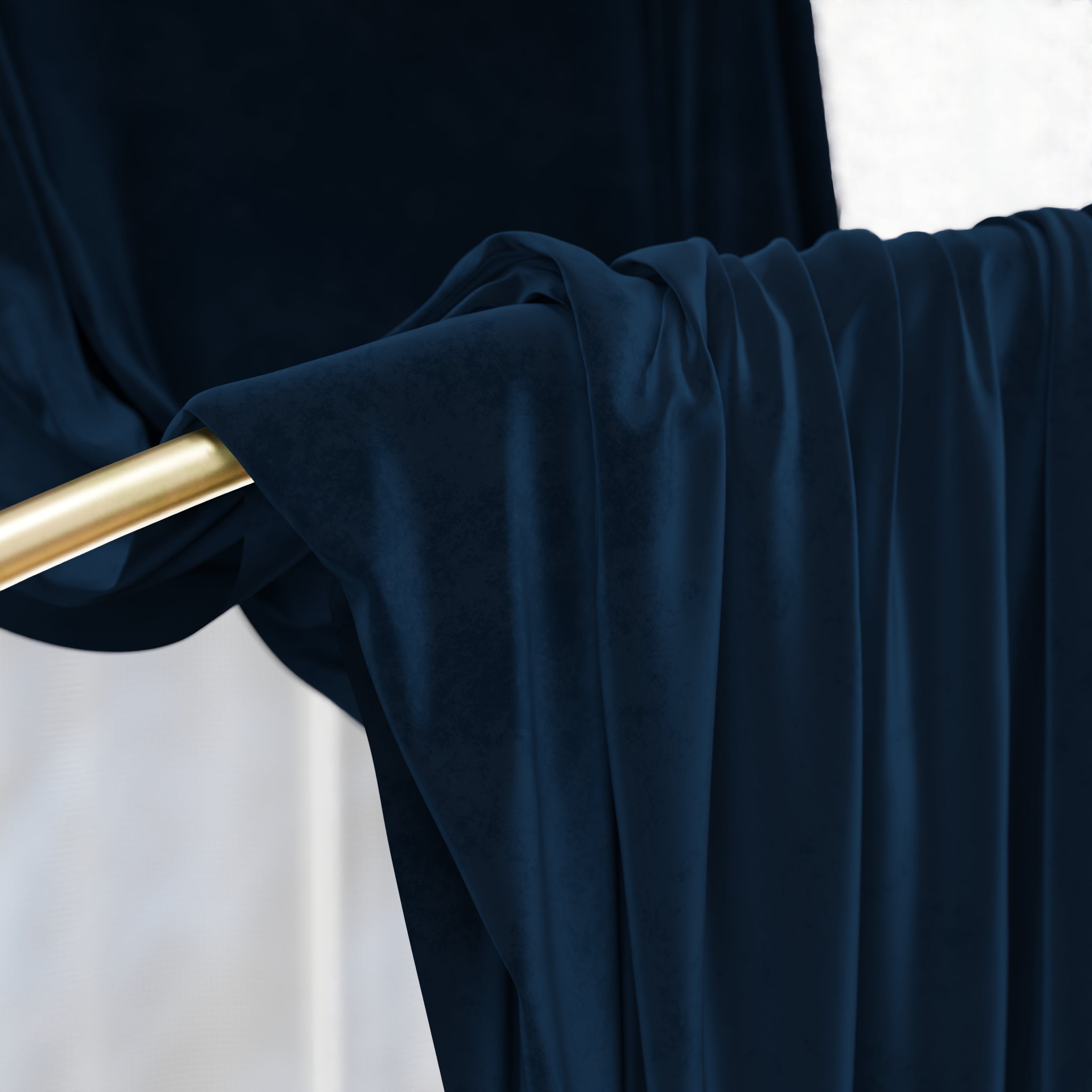 Tenda a Pannello in Velluto per Interni con Anelli, 140x280 cm, Blu