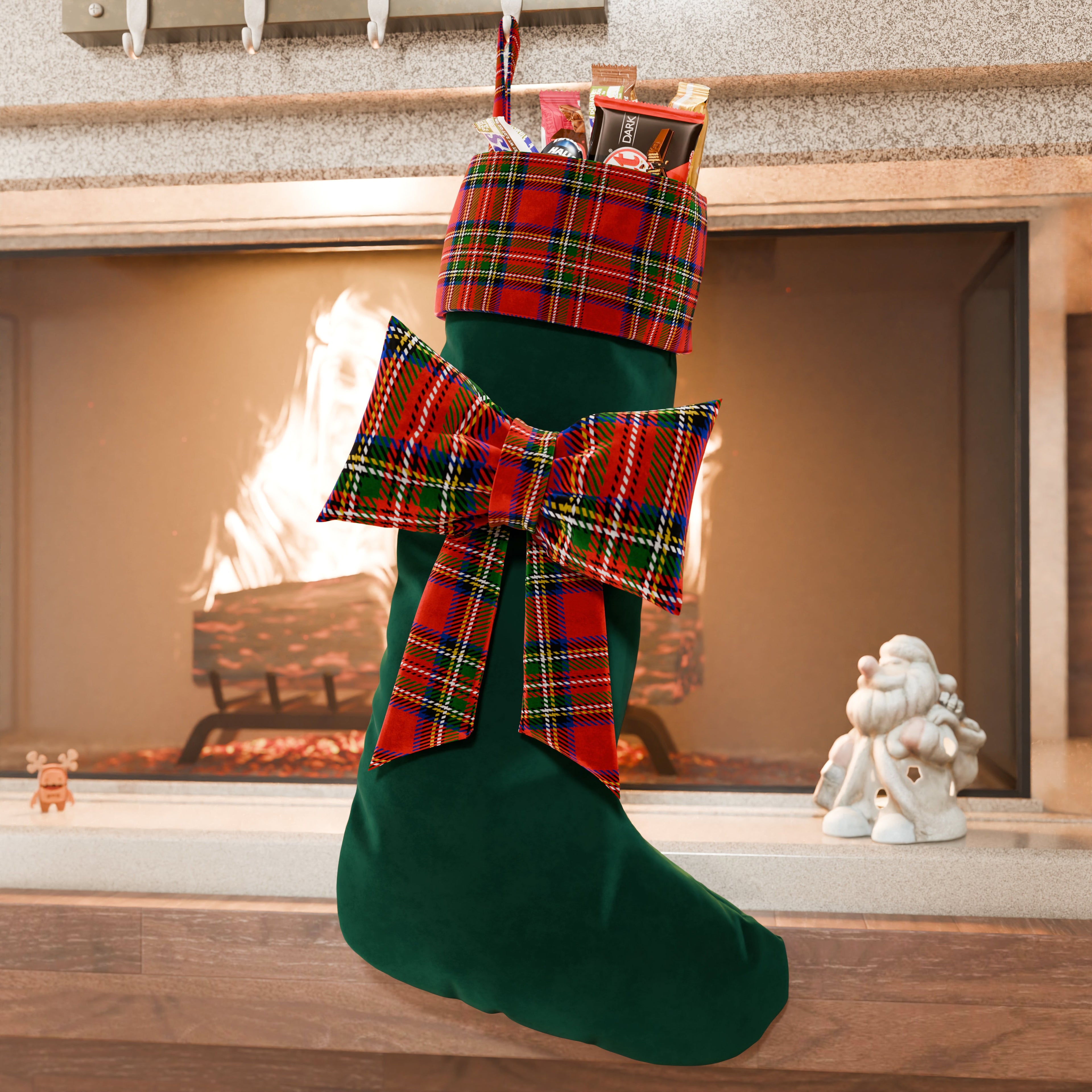 Calza Befana Tartan Verde