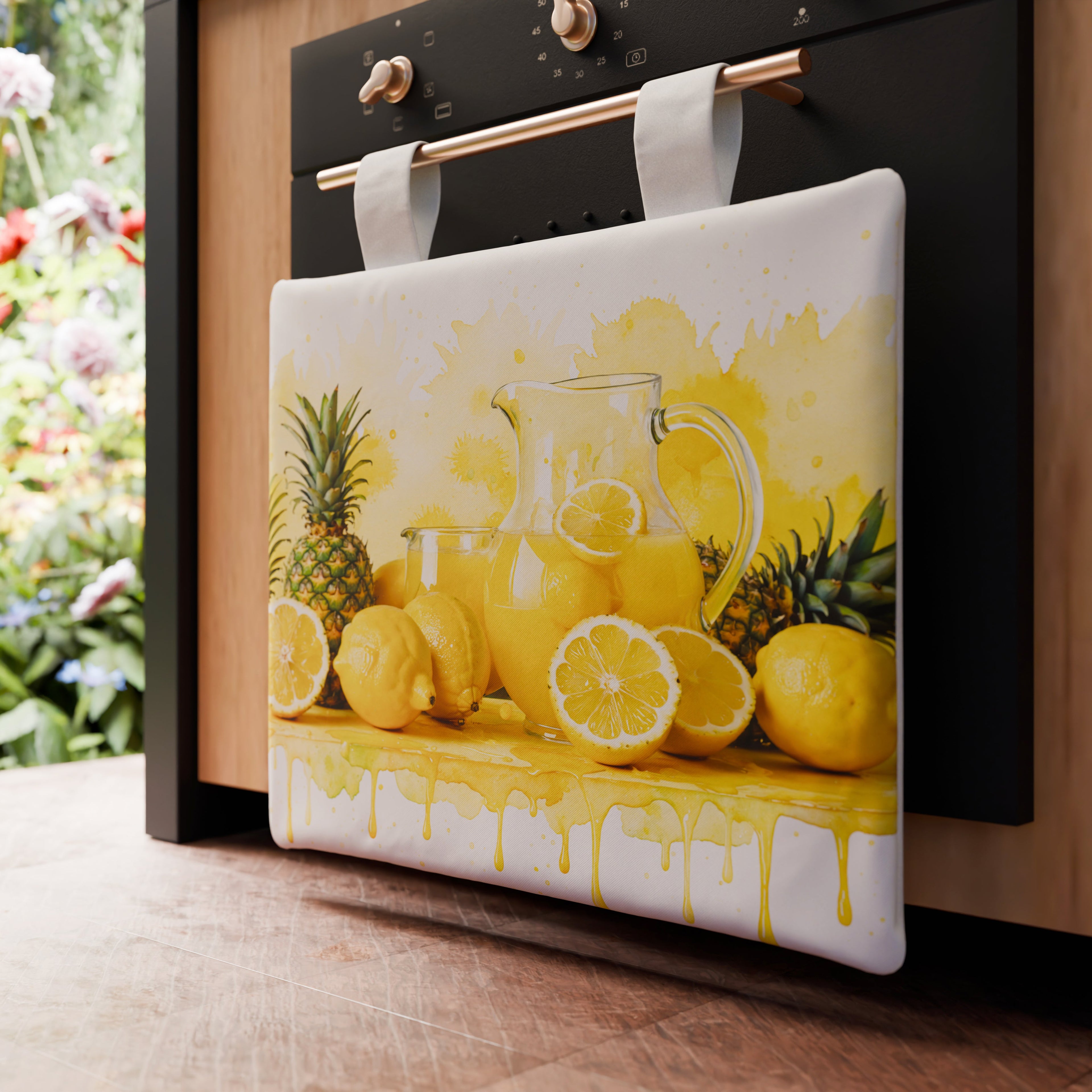 Copriforno per Cucina in Stampa Digitale Fruit - Limone e Ananas