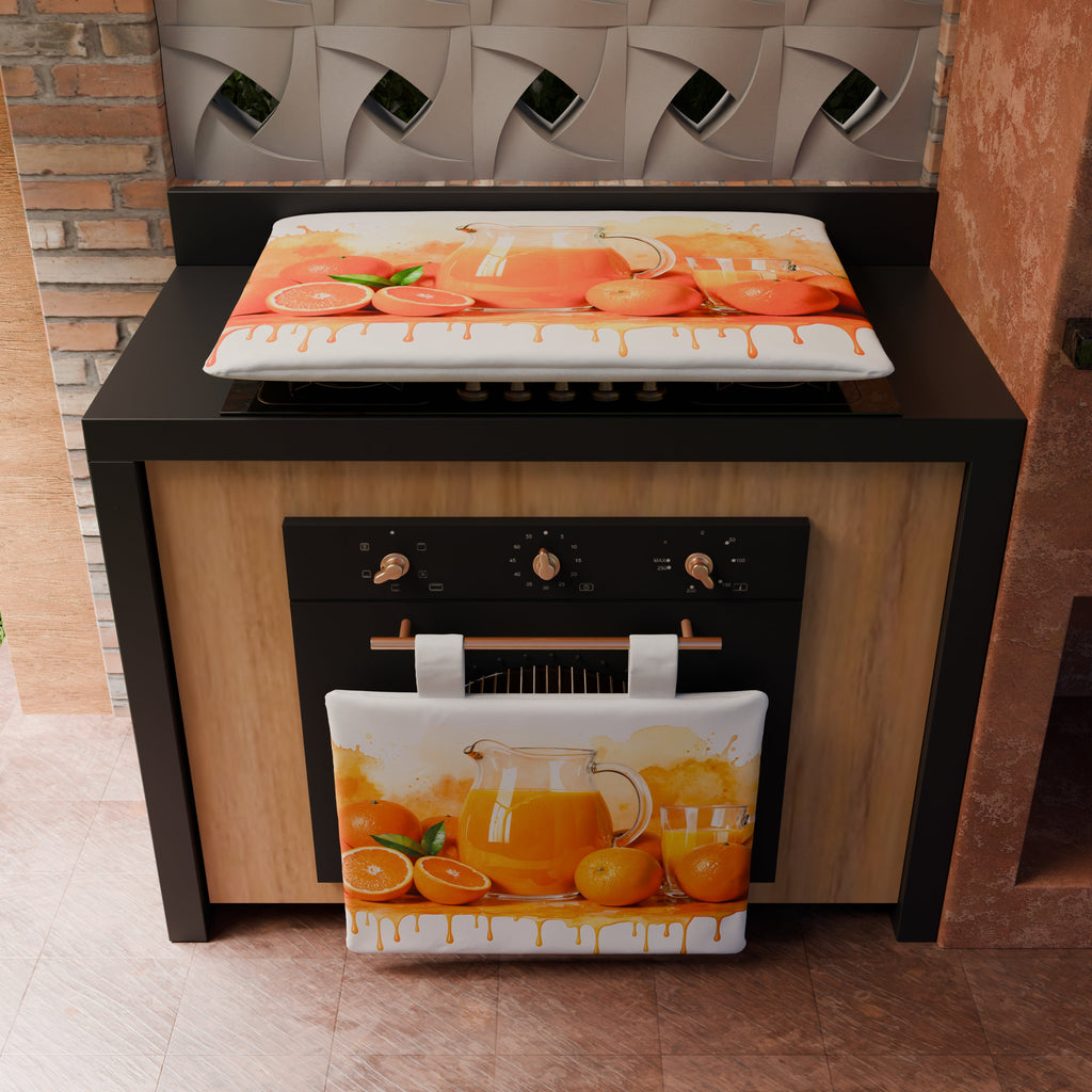 Coprifornello Coprifuochi Cucina in Stampa Digitale Fruit - Arancia