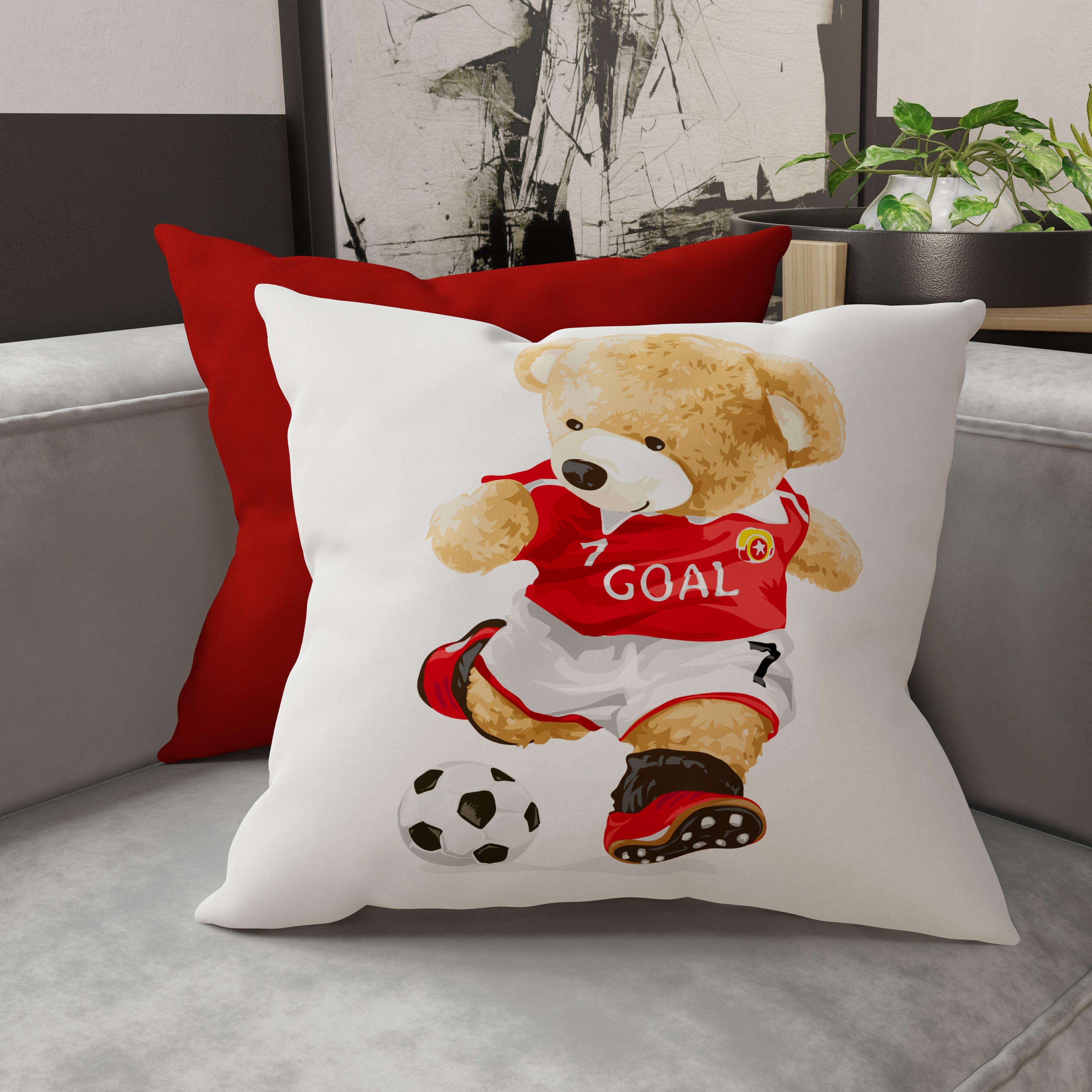 Cuscini, Copricuscini Divano, Cuscini Arredo in Stampa Digitale Teddy Calcio