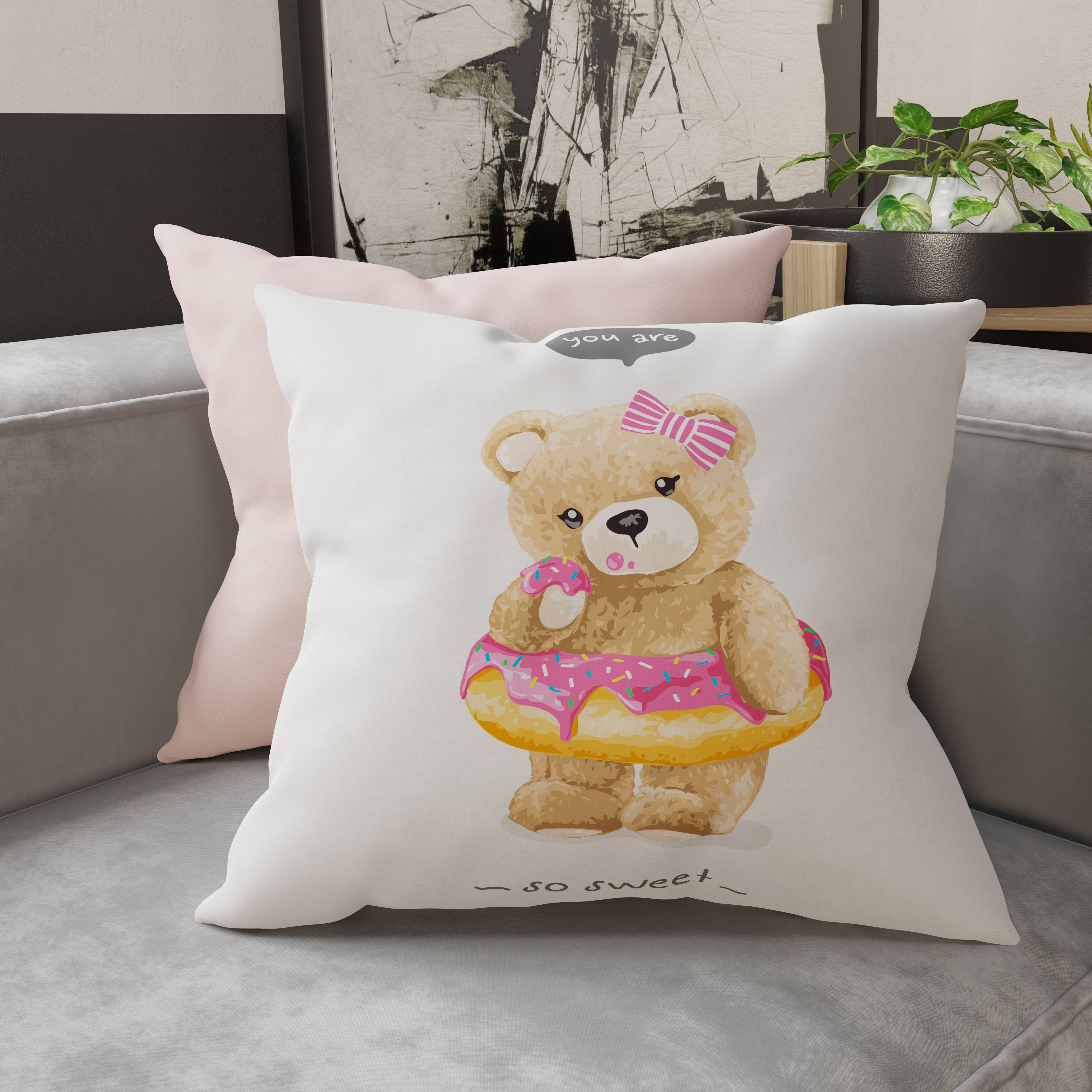 Cuscini, Copricuscini Divano, Cuscini Arredo in Stampa Digitale Teddy Donut