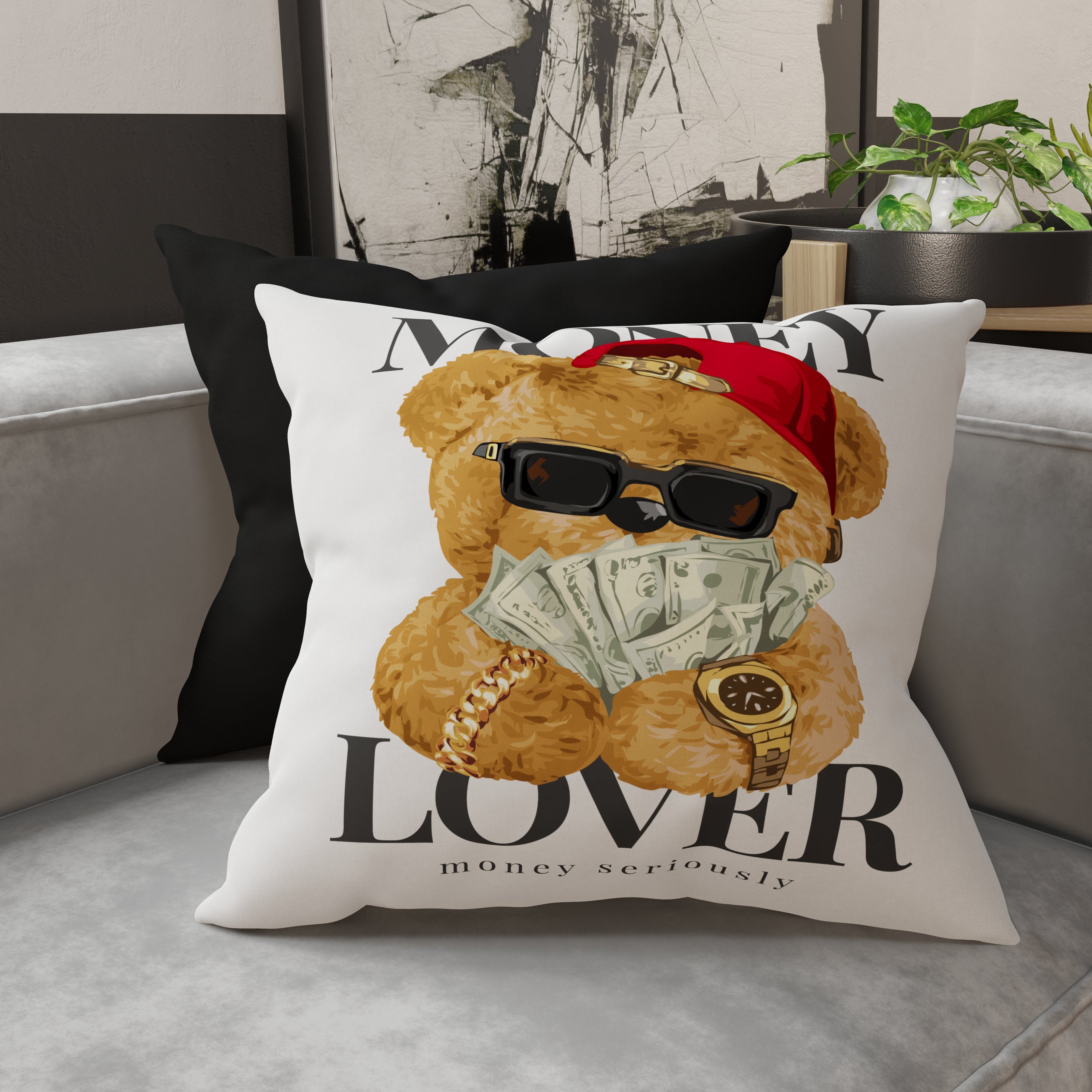 Cuscini, Copricuscini Divano, Cuscini Arredo in Stampa Digitale Teddy Money