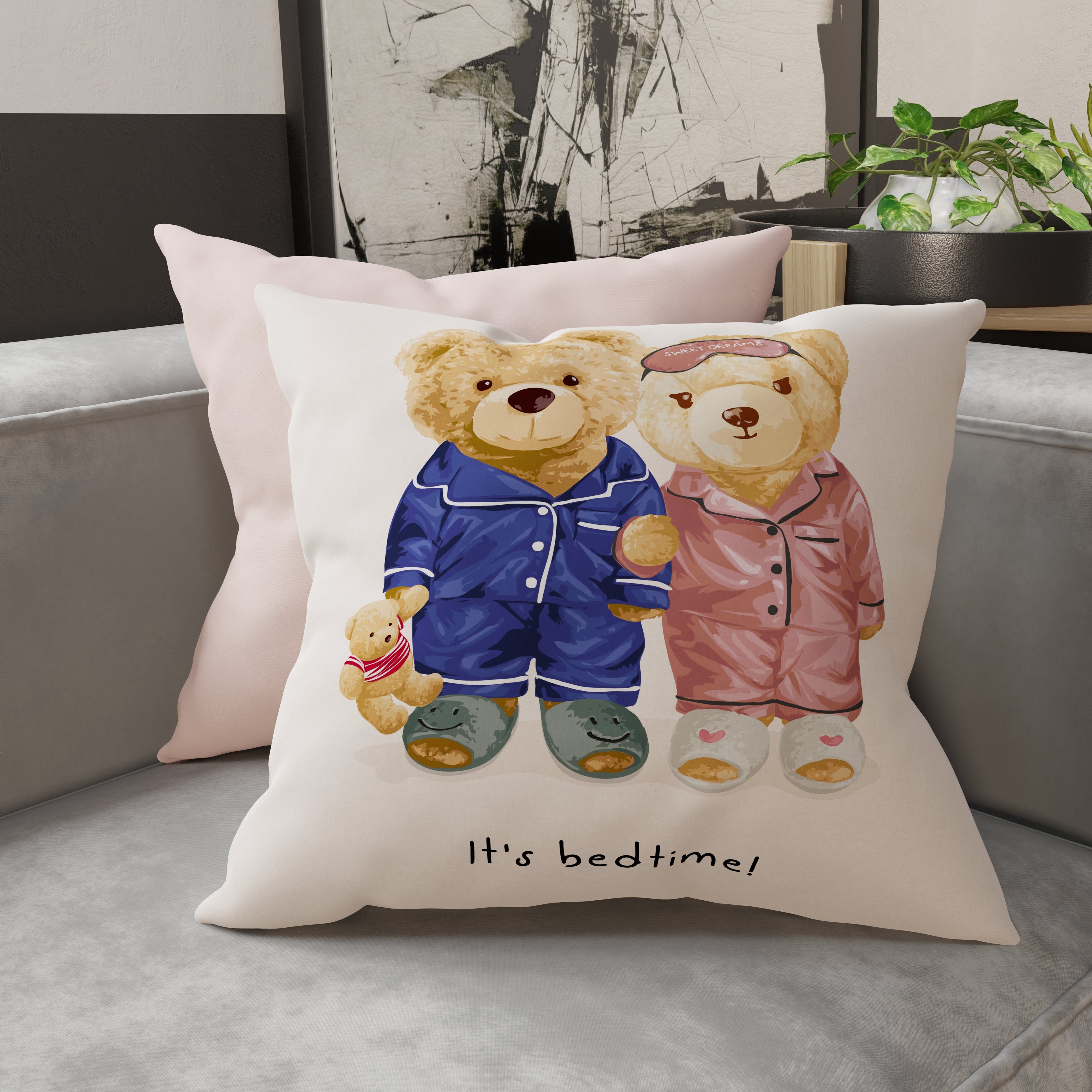 Cuscini, Copricuscini Divano, Cuscini Arredo in Stampa Digitale Teddy Sleep