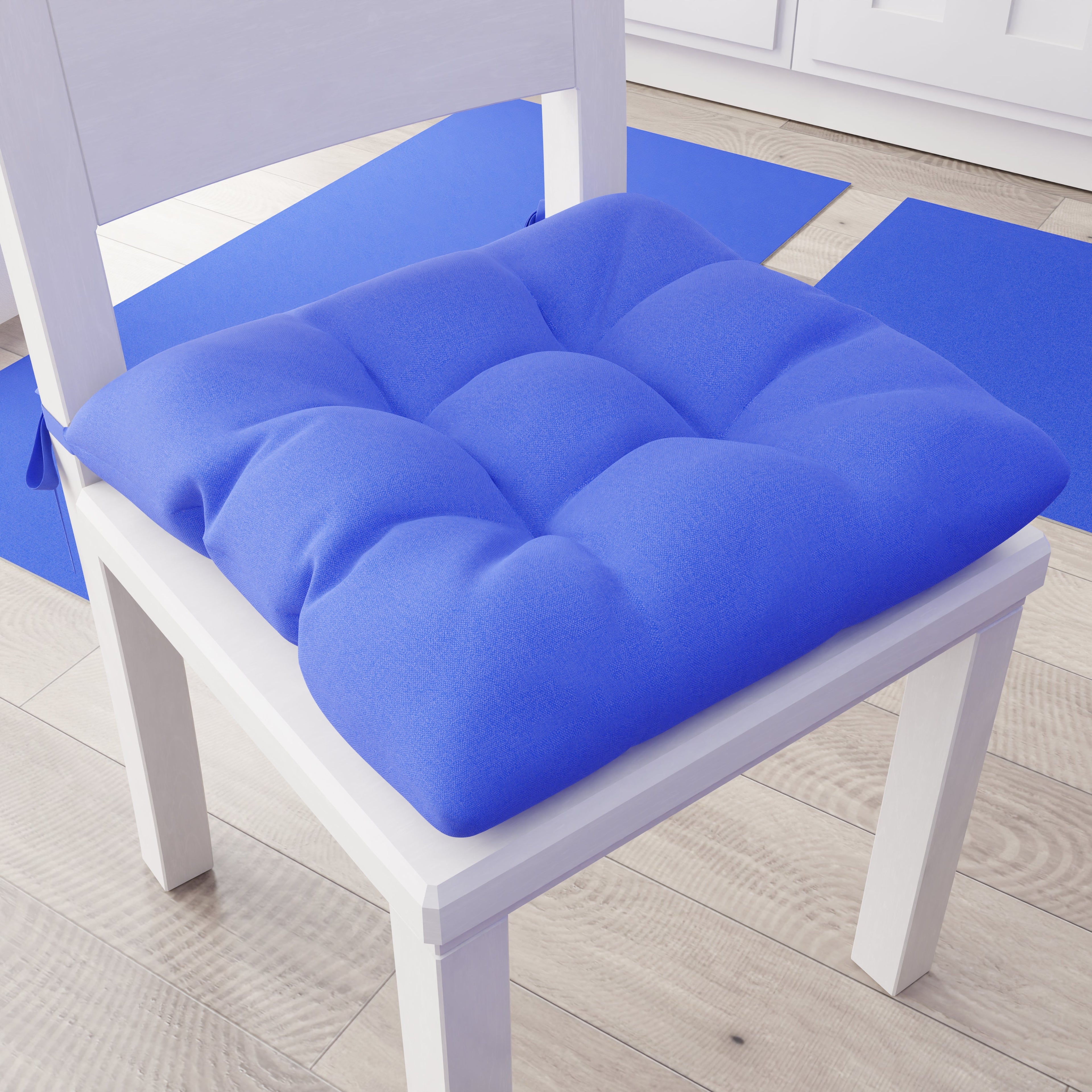 Cuscini per Sedie Cucina, Cuscini Coprisedie 6 Pezzi Blu Elettrico