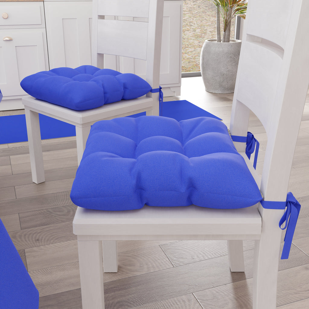 Cuscini per Sedie Cucina, Cuscini Coprisedie 6 Pezzi Blu Elettrico
