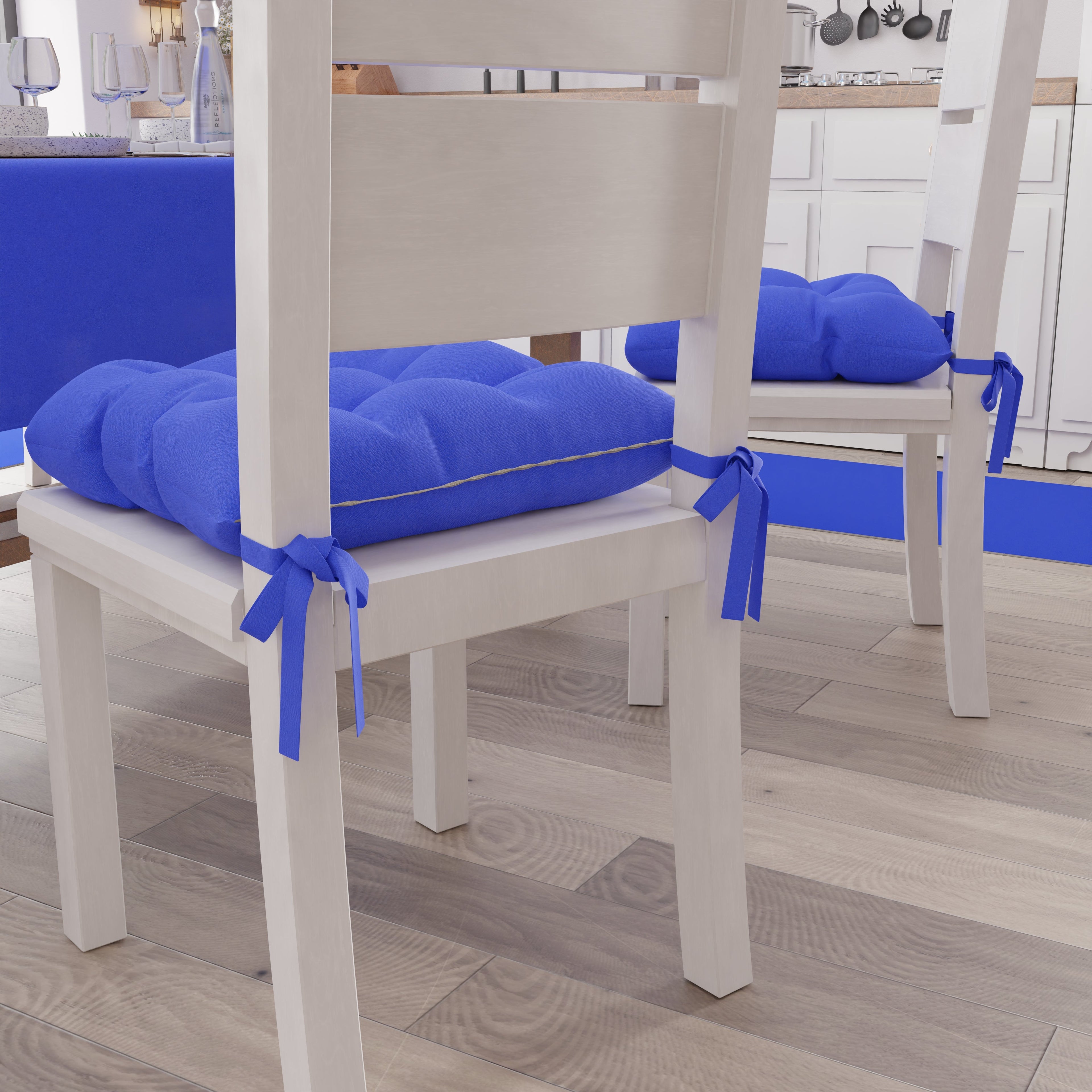 Cuscini per Sedie Cucina, Cuscini Coprisedie 6 Pezzi Blu Elettrico