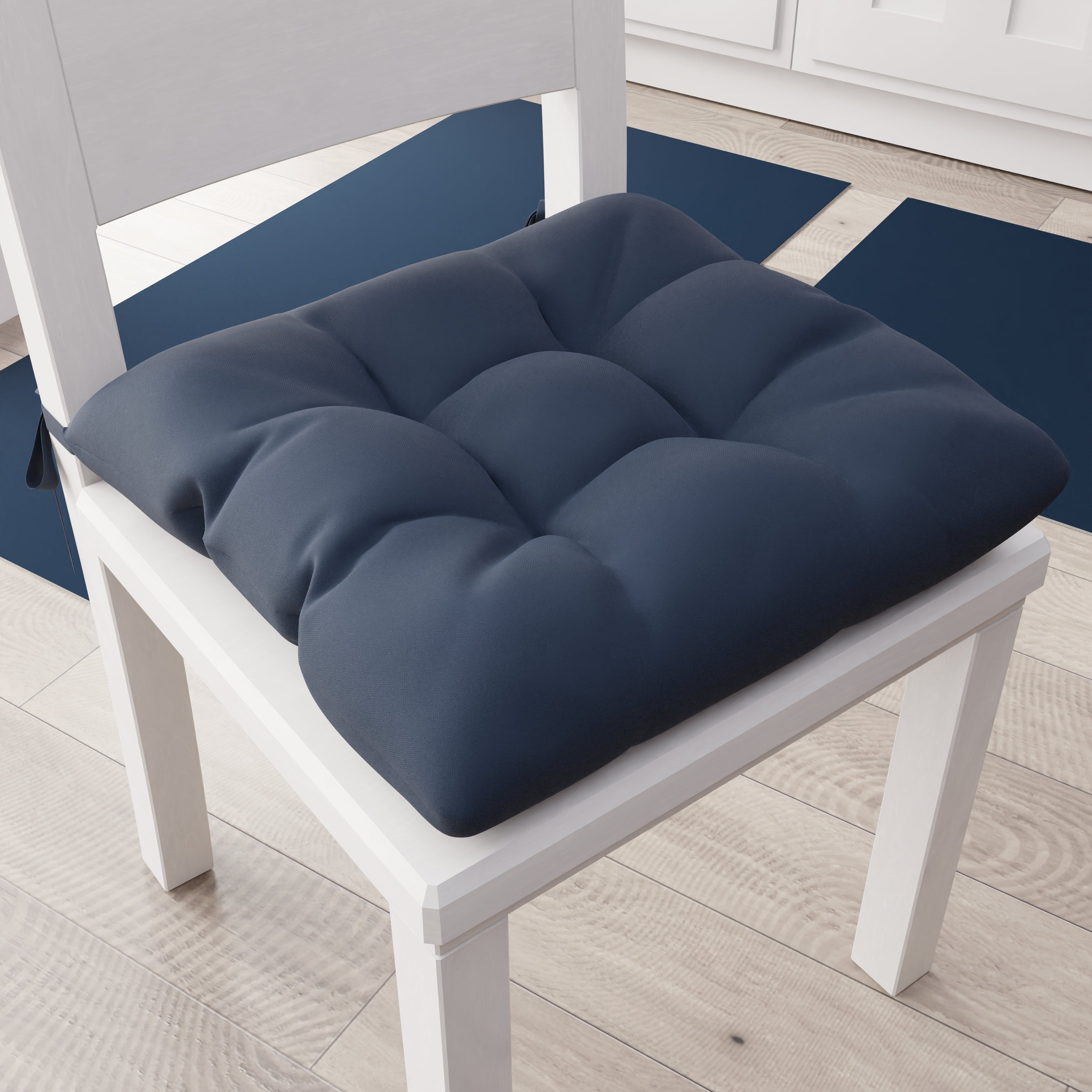 Cuscini per Sedie Cucina, Cuscini Coprisedie 6 Pezzi Blu Marino