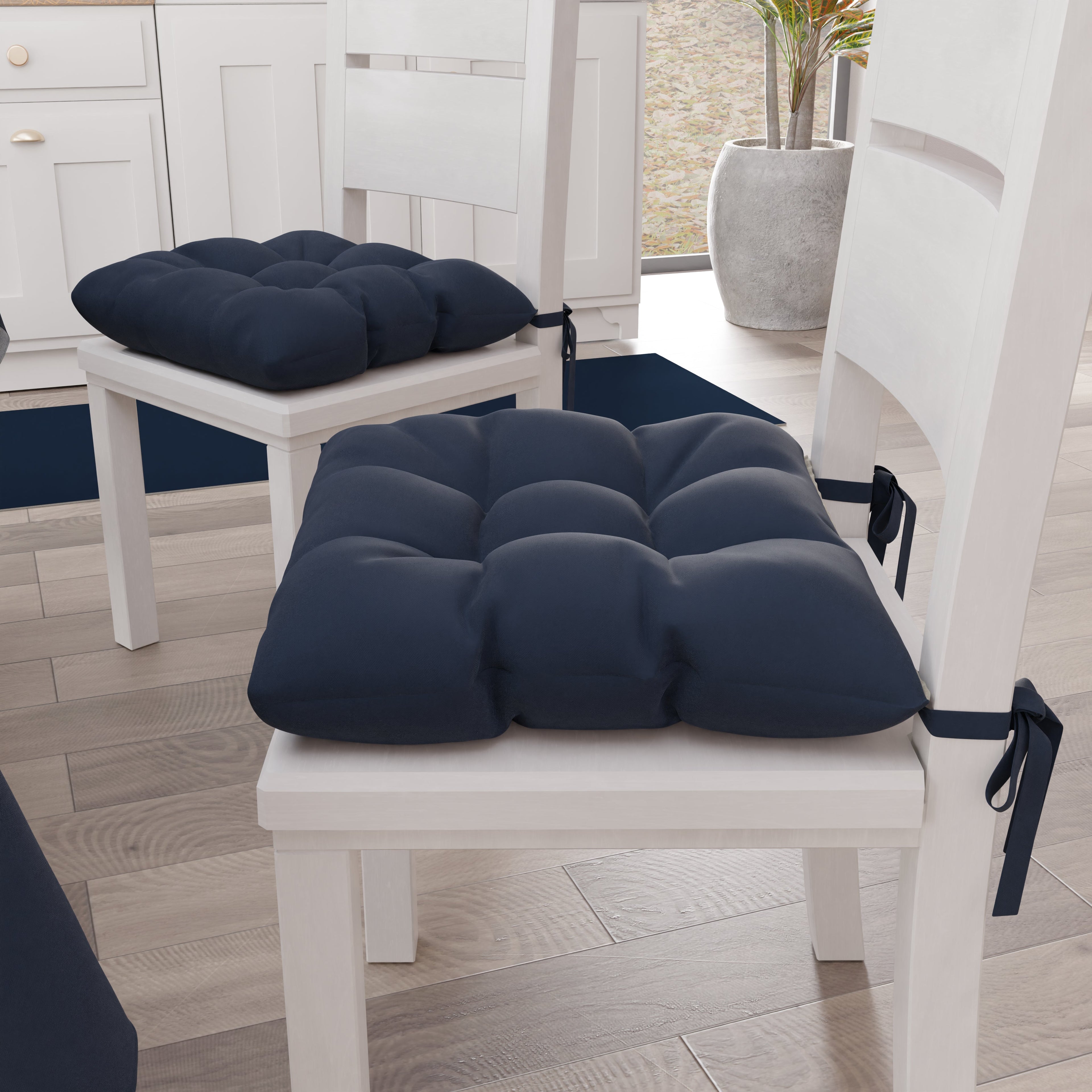 Cuscini per Sedie Cucina, Cuscini Coprisedie 6 Pezzi Blu Marino