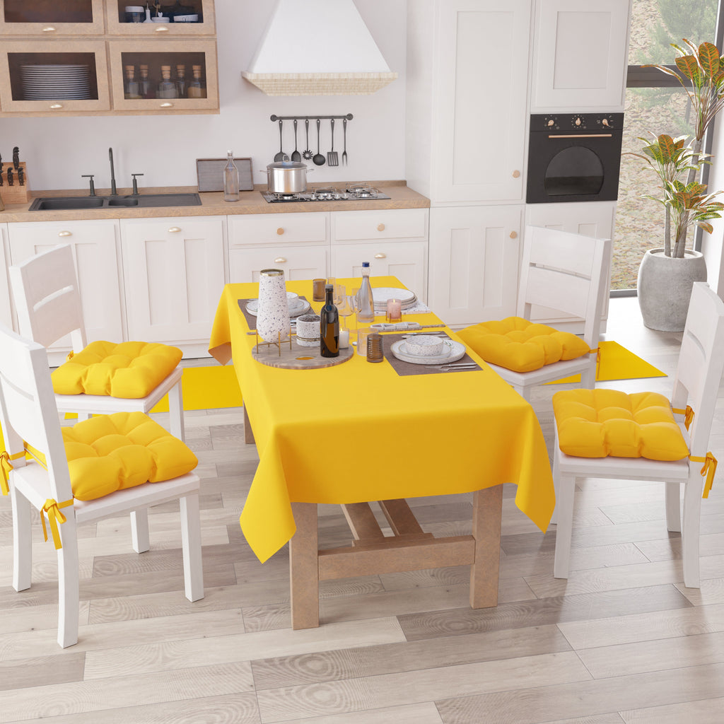 Cuscini per Sedie Cucina, Cuscini Coprisedie 6 Pezzi Giallo