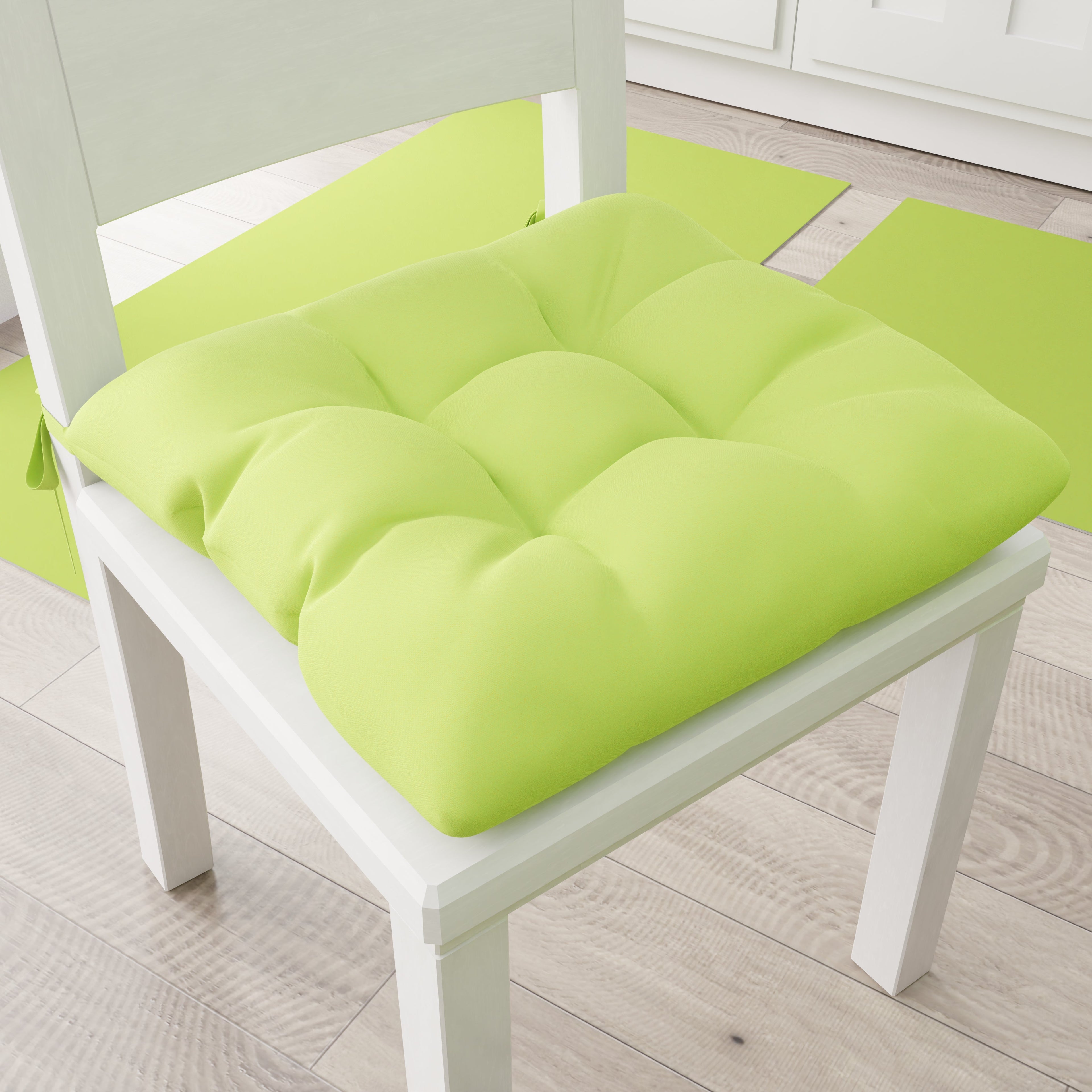 Cuscini per Sedie Cucina, Cuscini Coprisedie 6 Pezzi Verde Chiaro