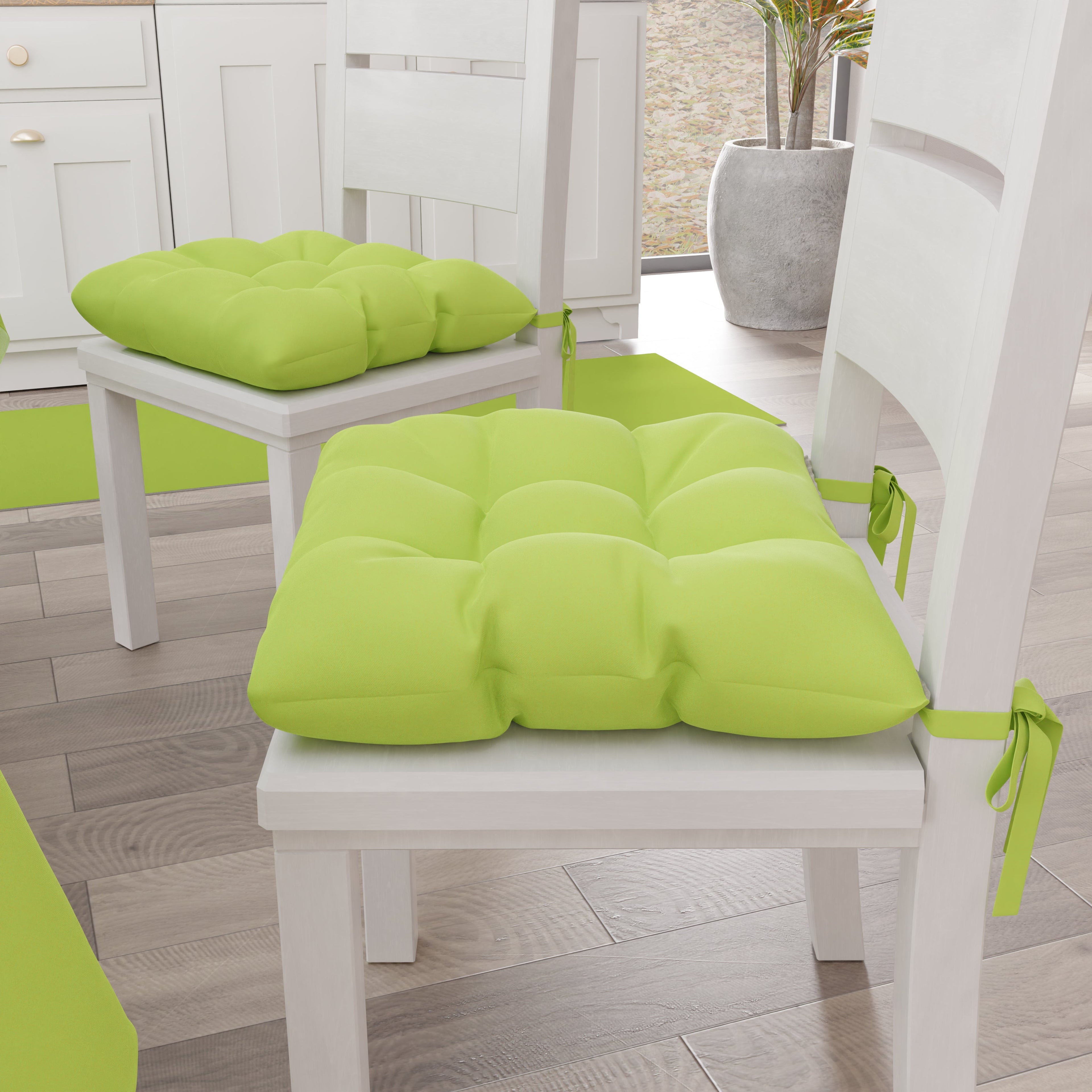 Cuscini per Sedie Cucina, Cuscini Coprisedie 6 Pezzi Verde Chiaro