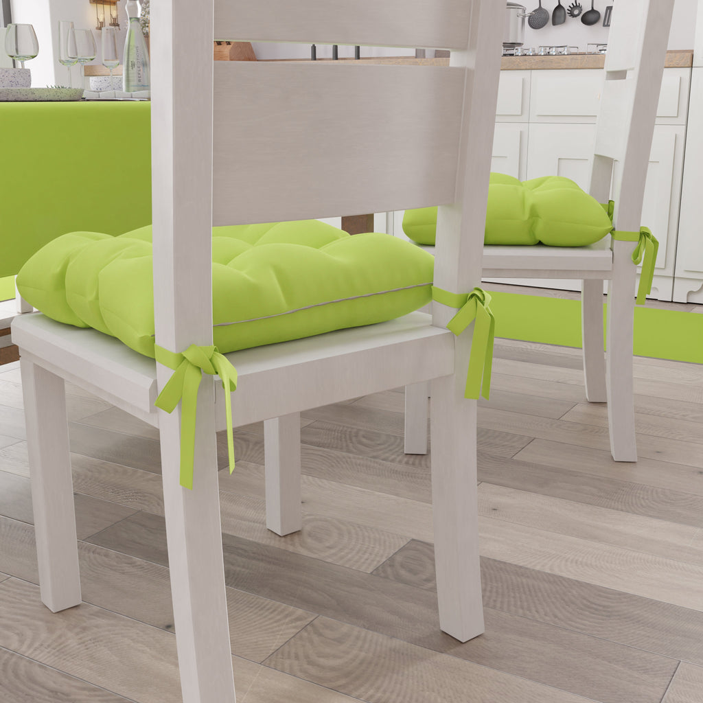 Cuscini per Sedie Cucina, Cuscini Coprisedie 6 Pezzi Verde Chiaro