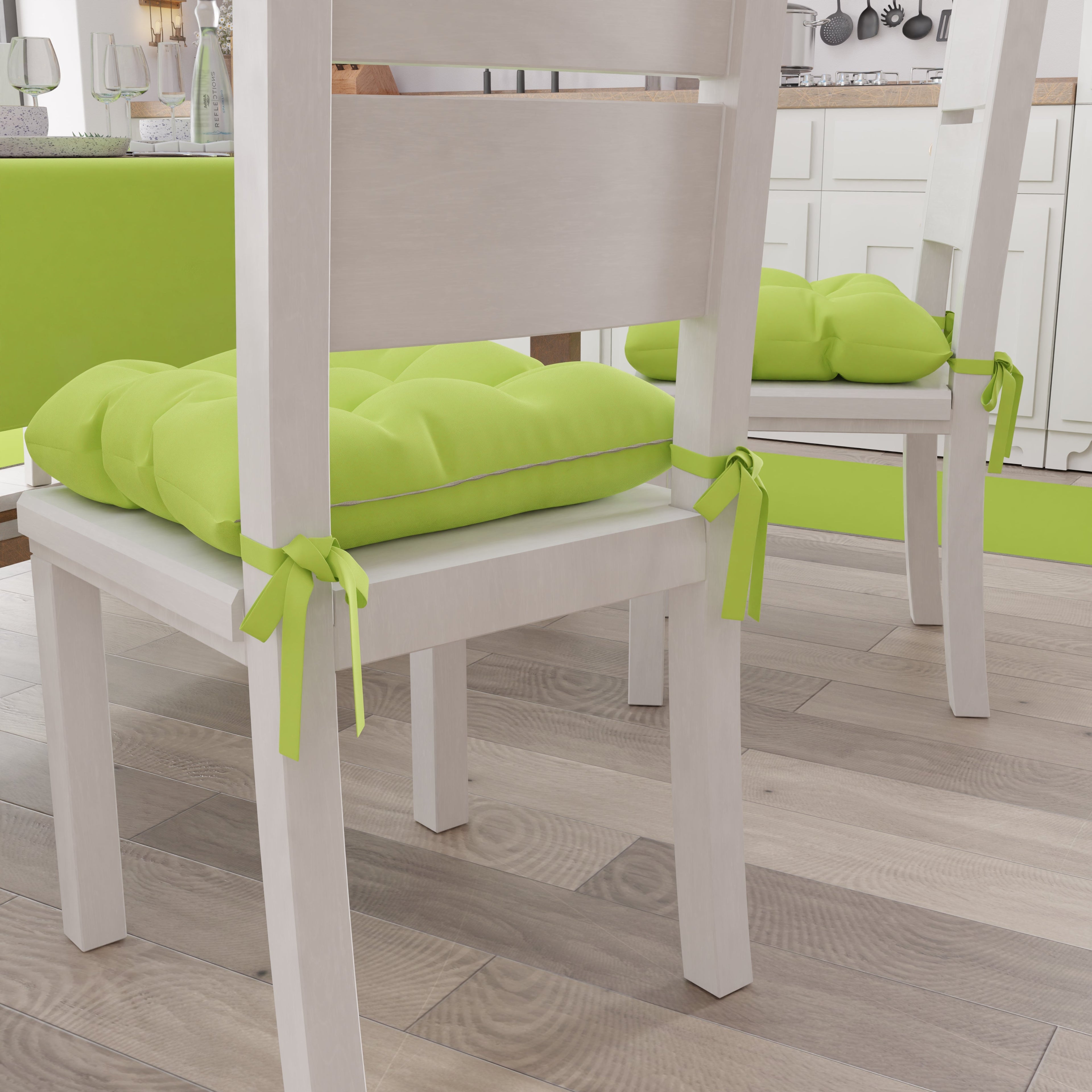 Cuscini per Sedie Cucina, Cuscini Coprisedie 6 Pezzi Verde Chiaro