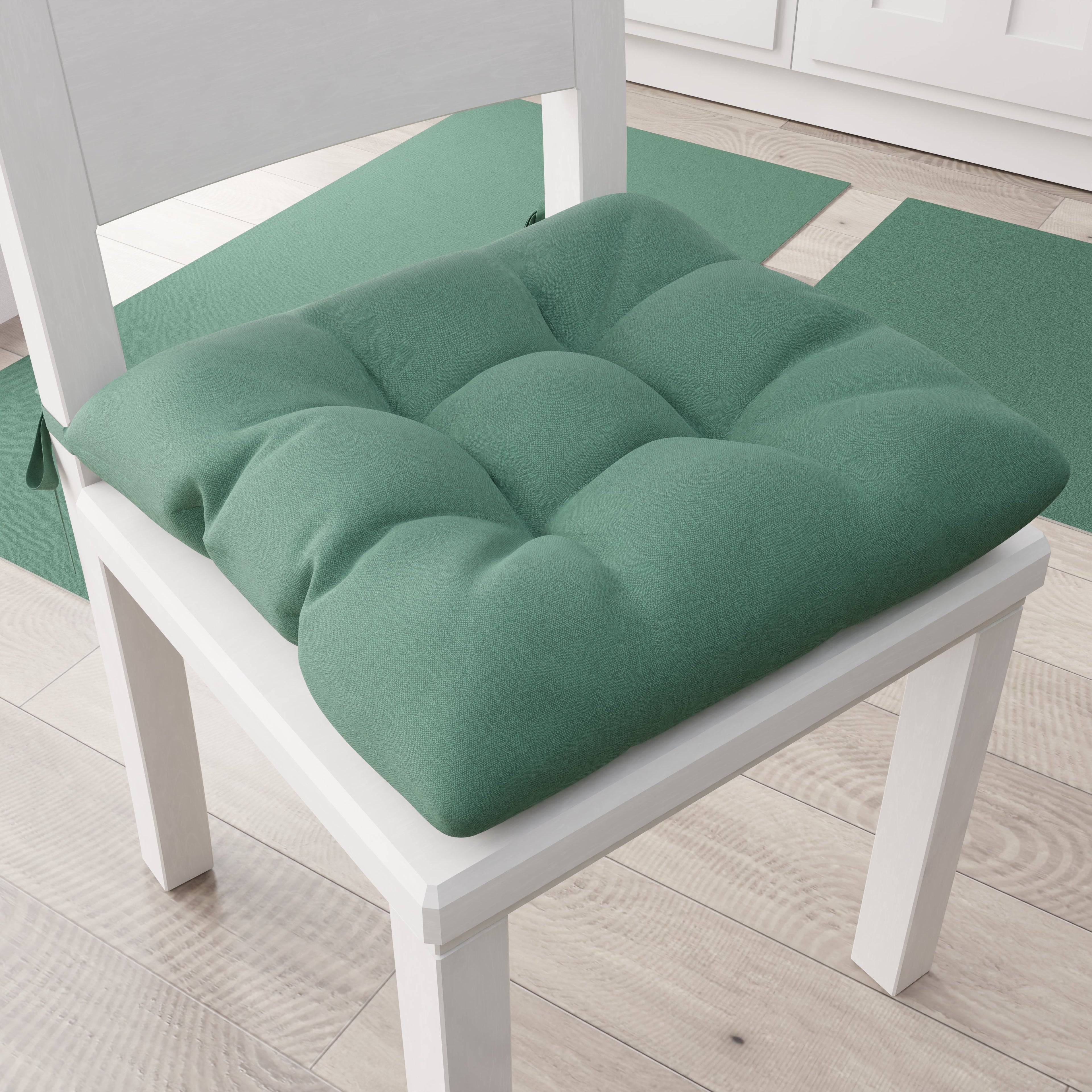 Cuscini per Sedie Cucina, Cuscini Coprisedie 6 Pezzi Verde Smeraldo