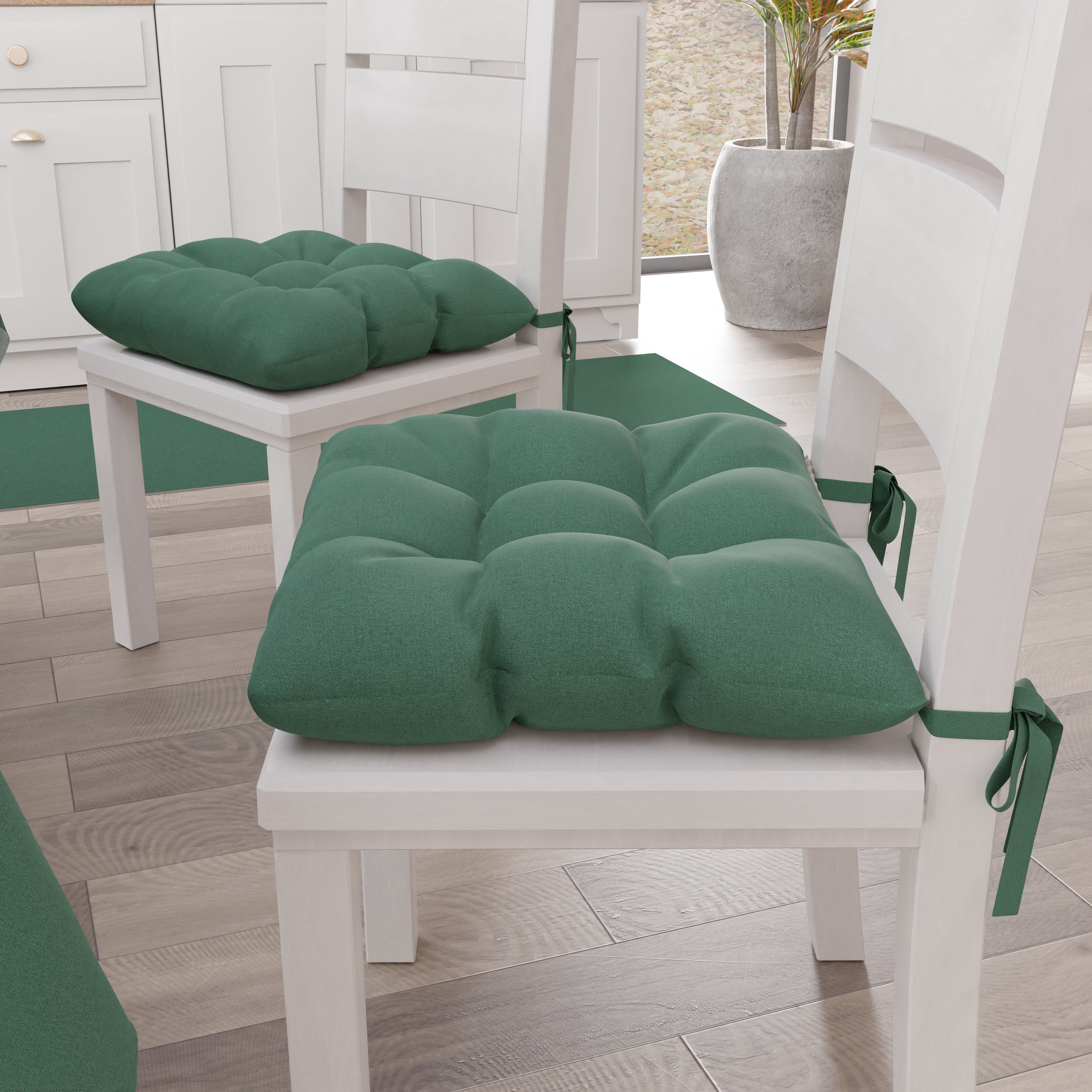 Cuscini per Sedie Cucina, Cuscini Coprisedie 6 Pezzi Verde Smeraldo