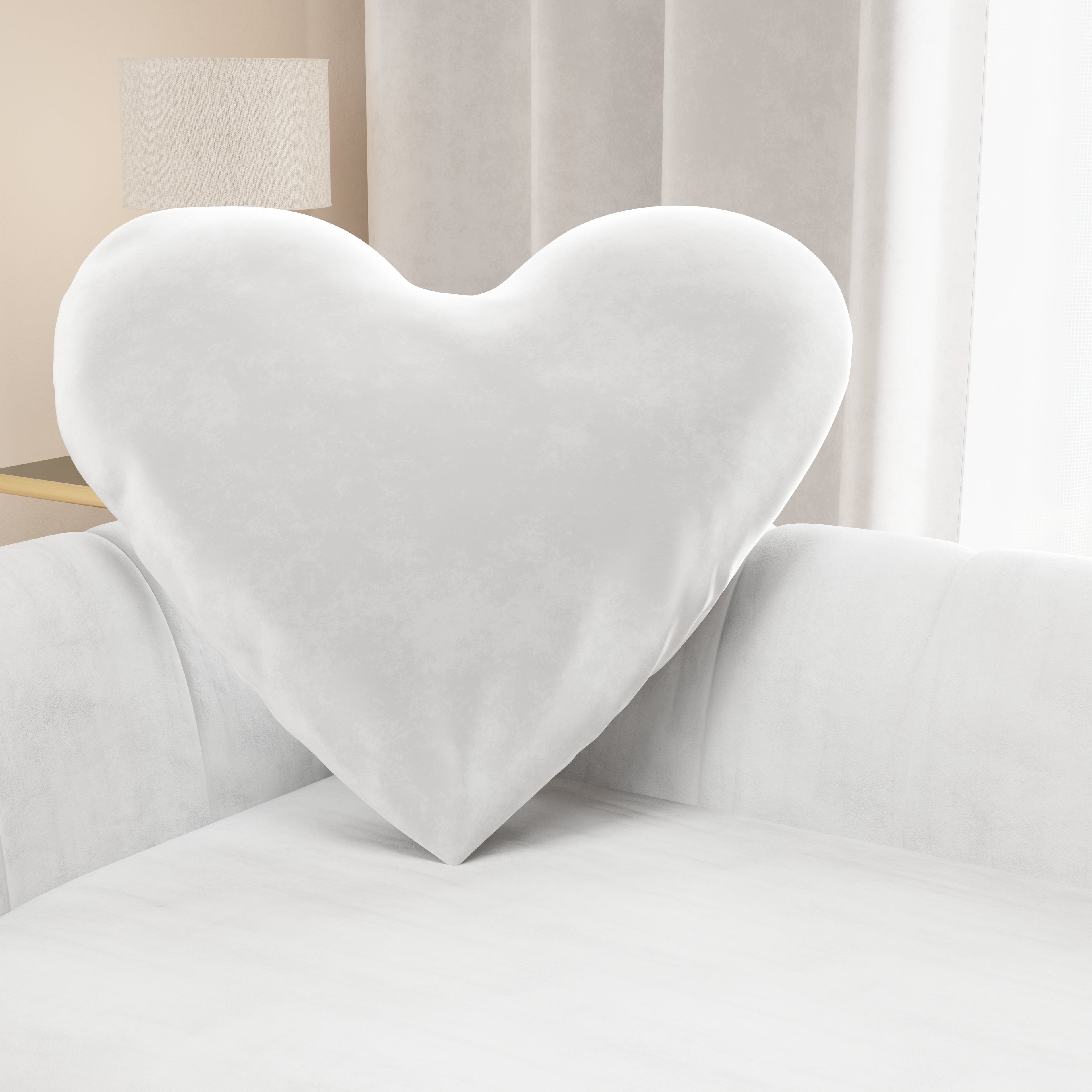 Cuscino Arredo Cuore Bianco