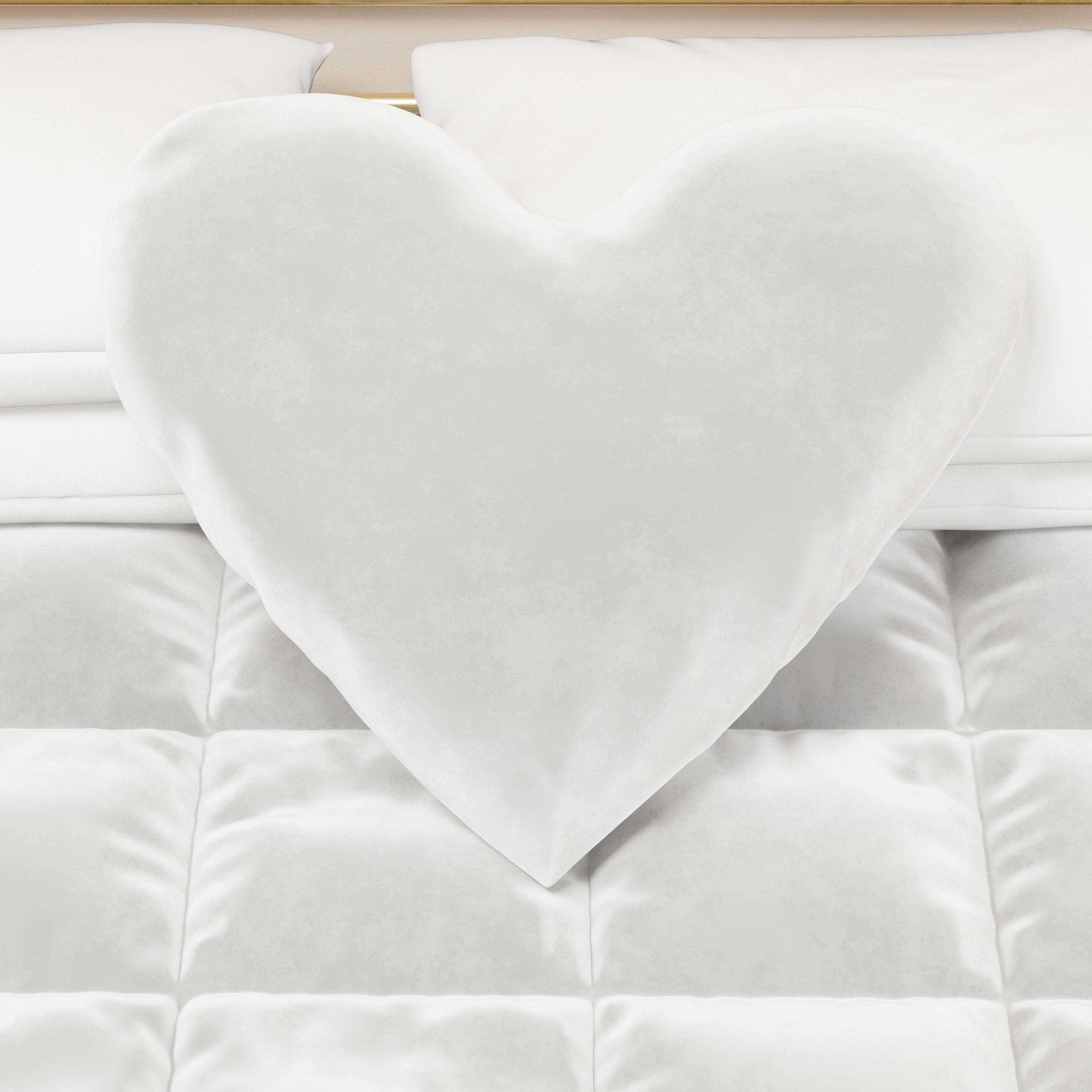 Cuscino Arredo Cuore Bianco