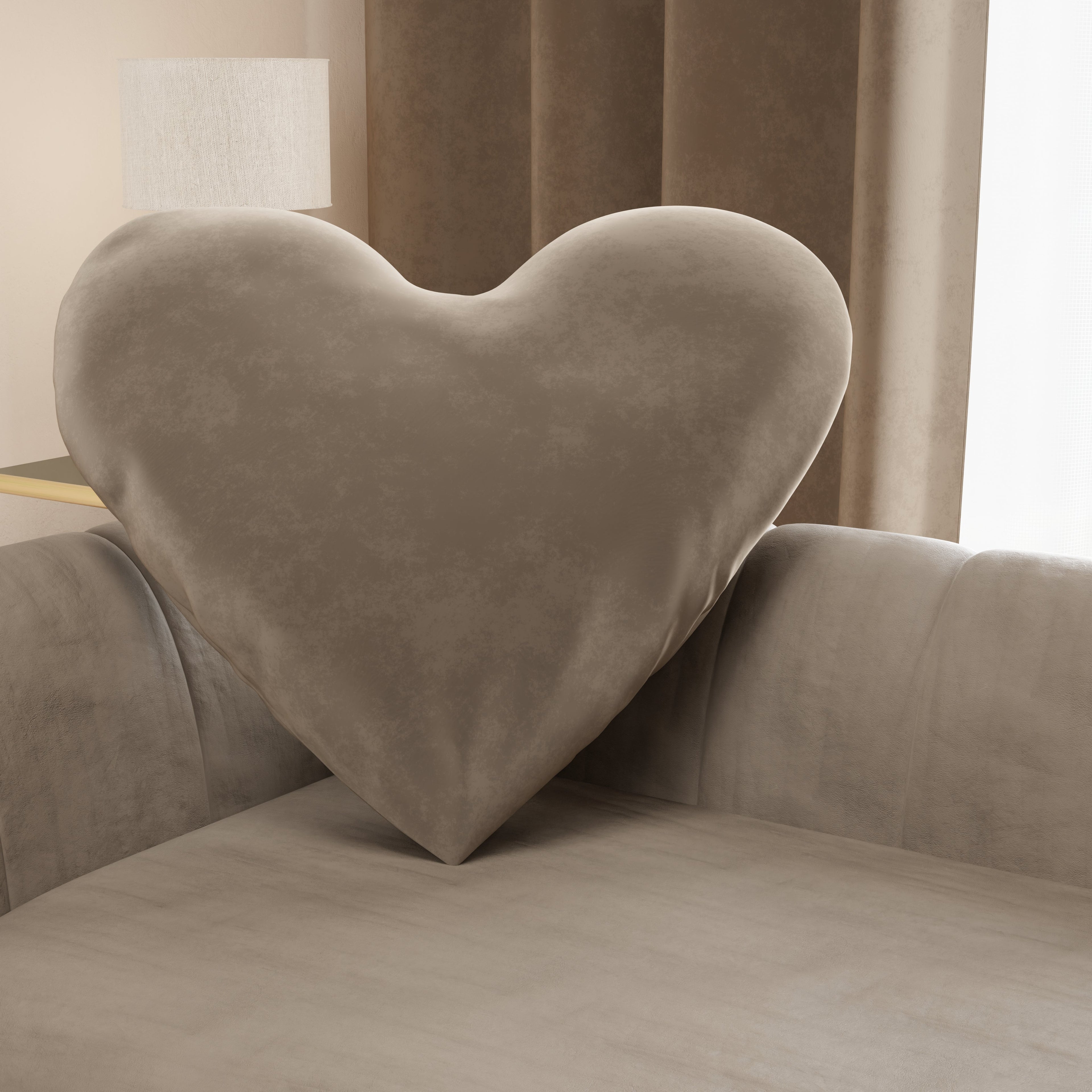 Cuscino Arredo Cuore Fango