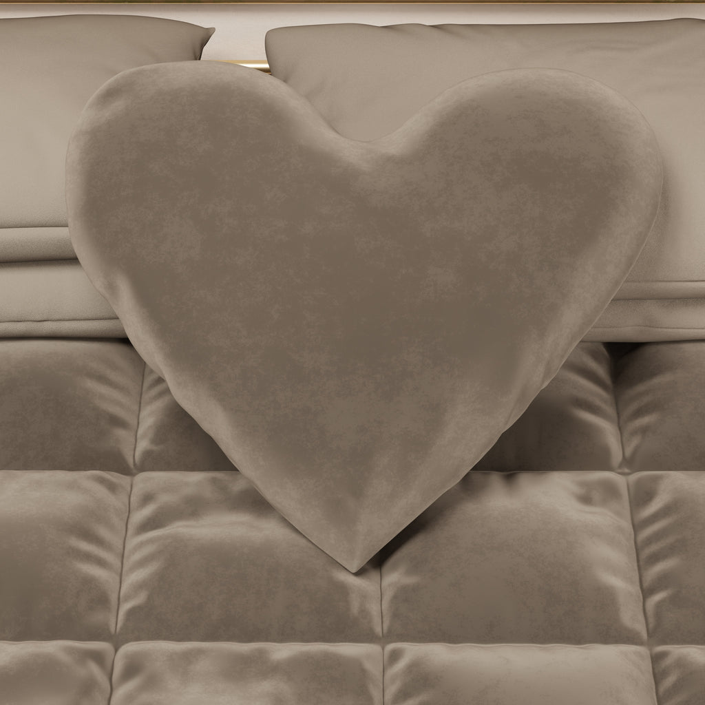 Cuscino Arredo Cuore Fango