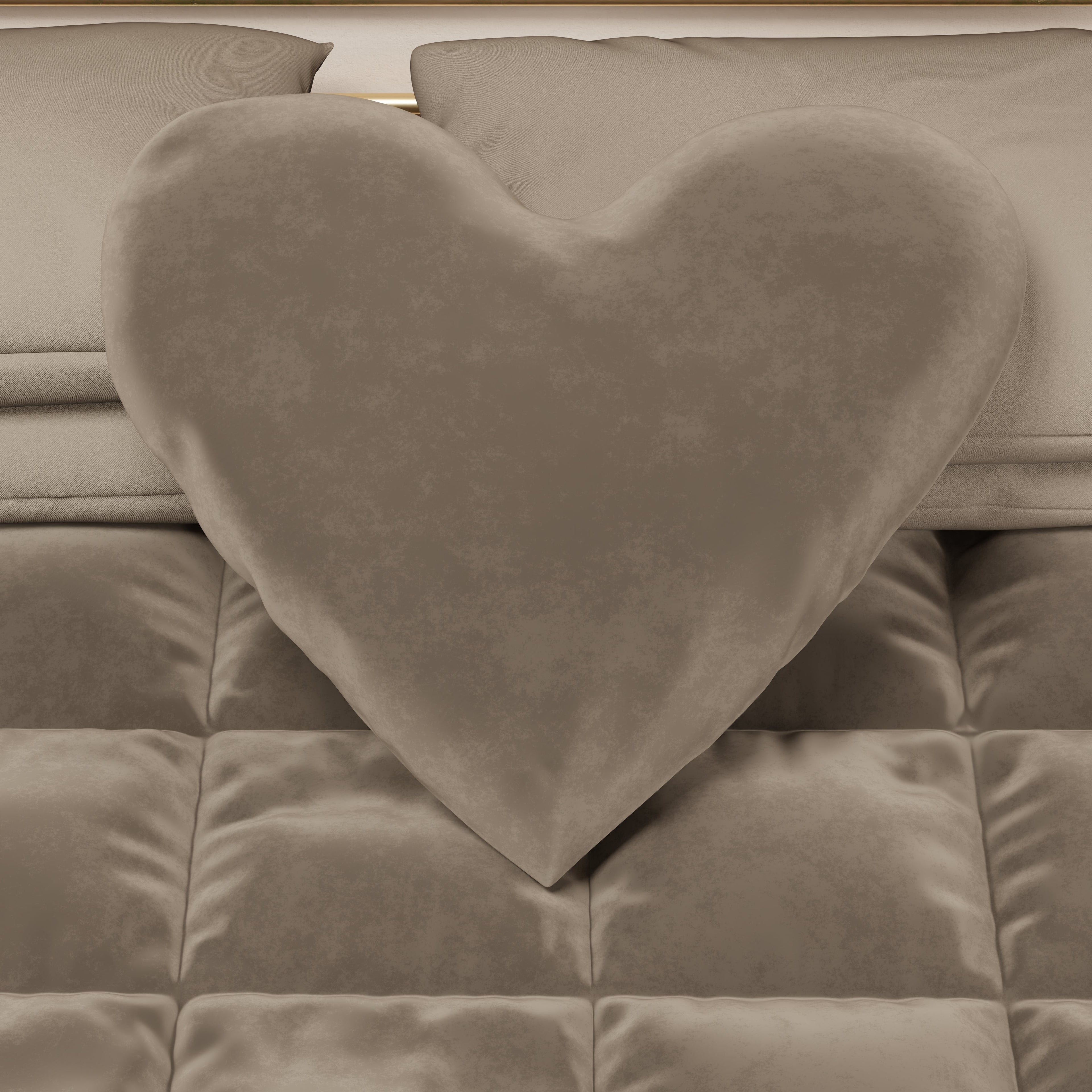 Cuscino Arredo Cuore Fango