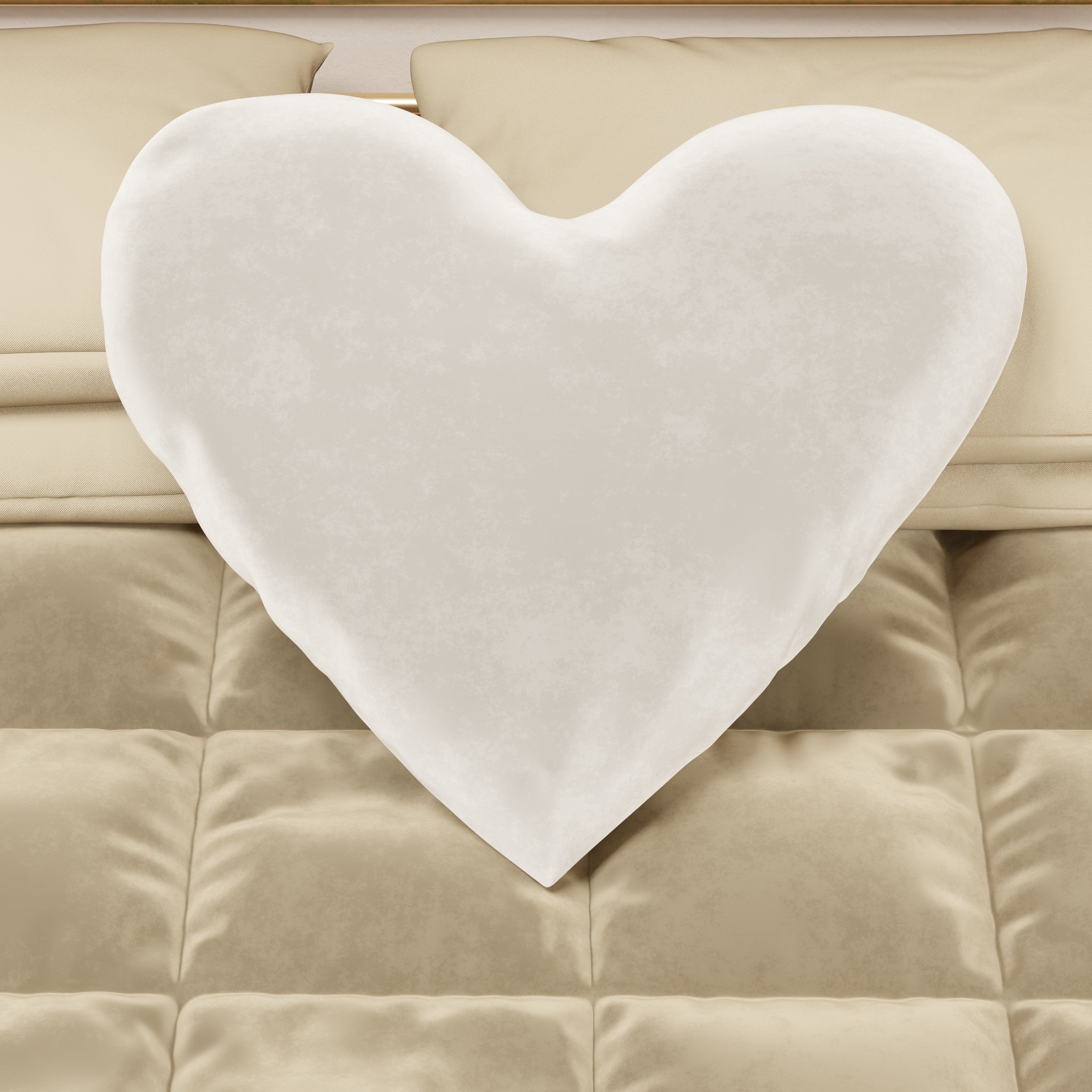 Cuscino Arredo Cuore Latte
