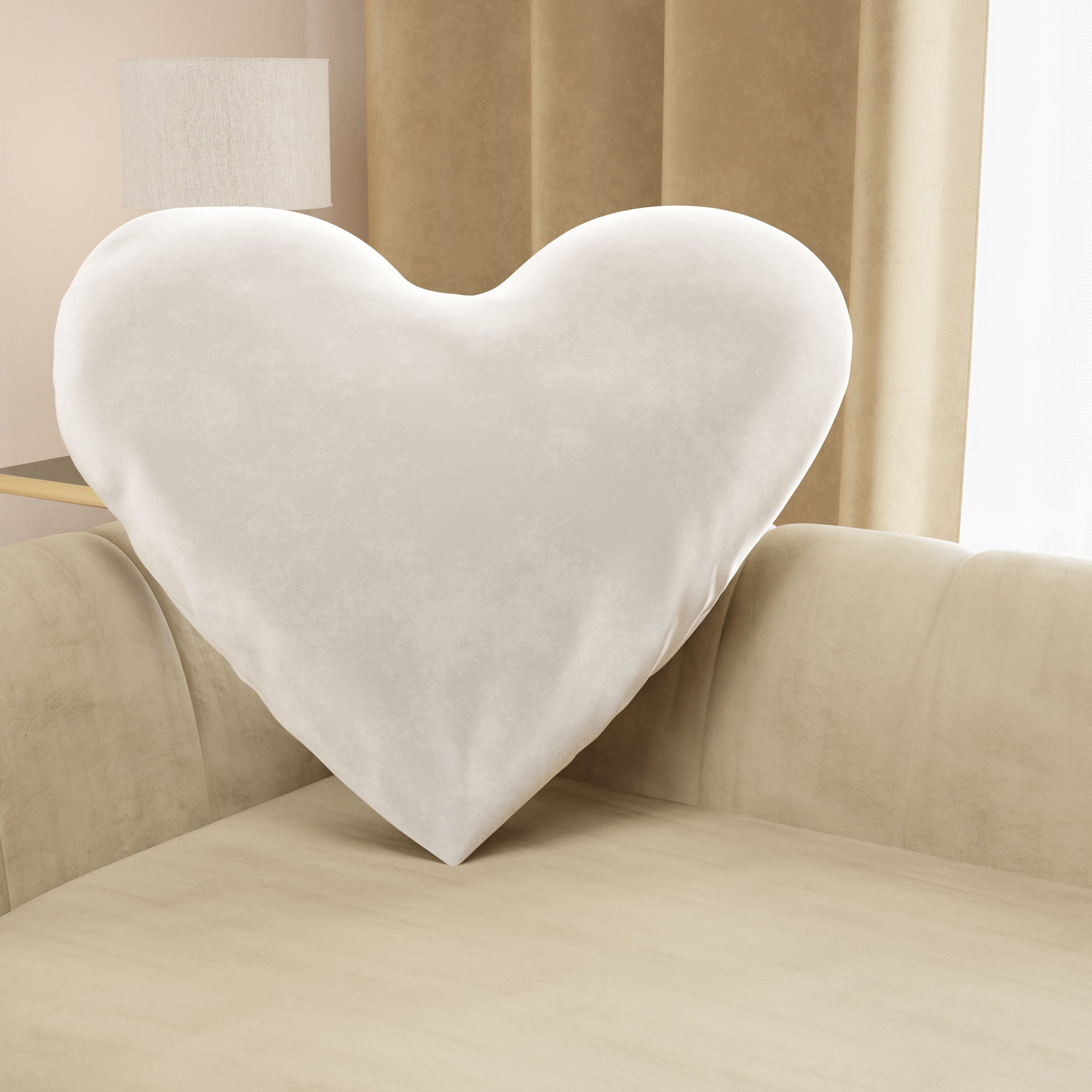 Cuscino Arredo Cuore Latte