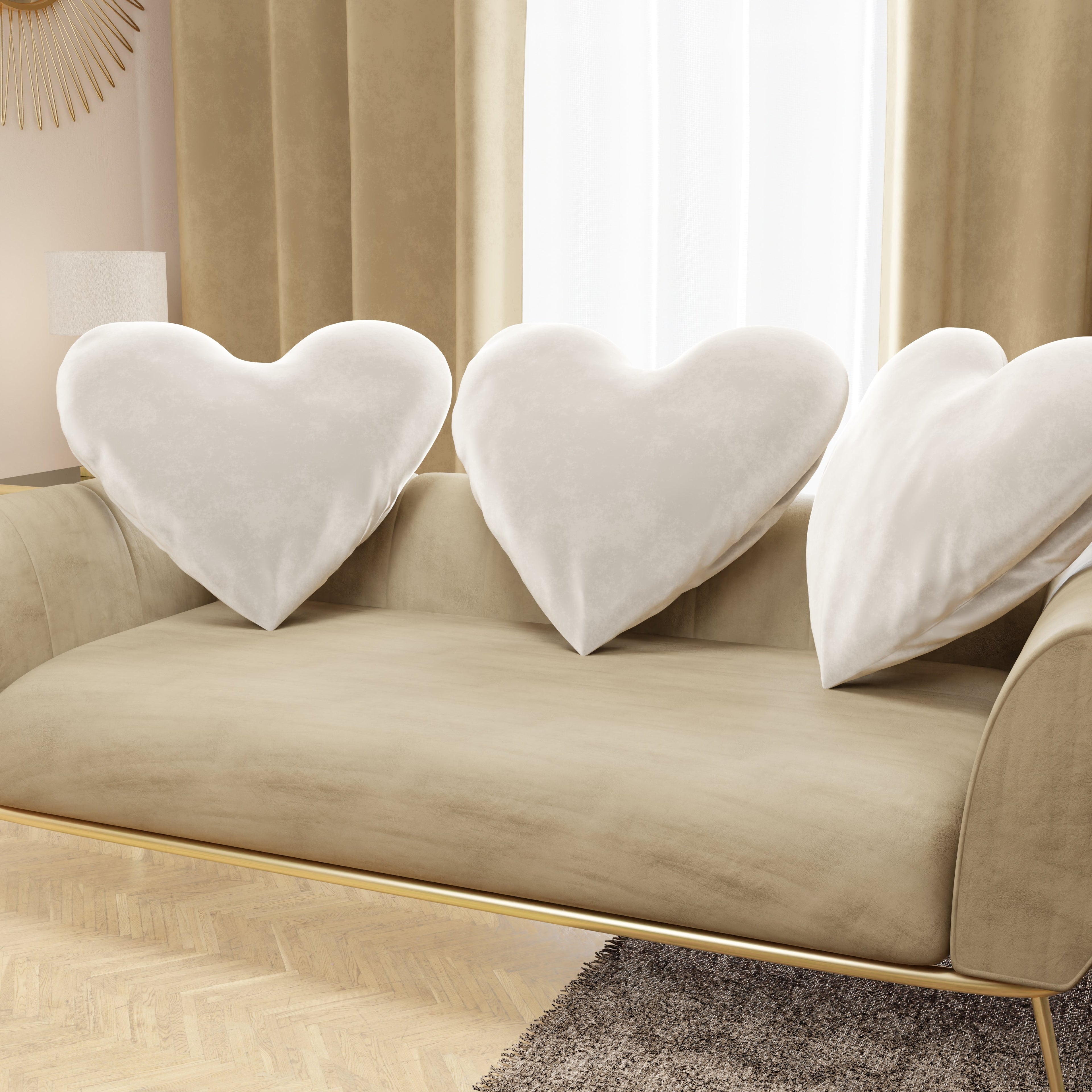 Cuscino Arredo Cuore Latte
