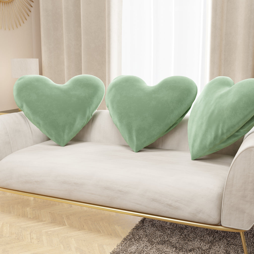 Cuscino Arredo Cuore Salvia