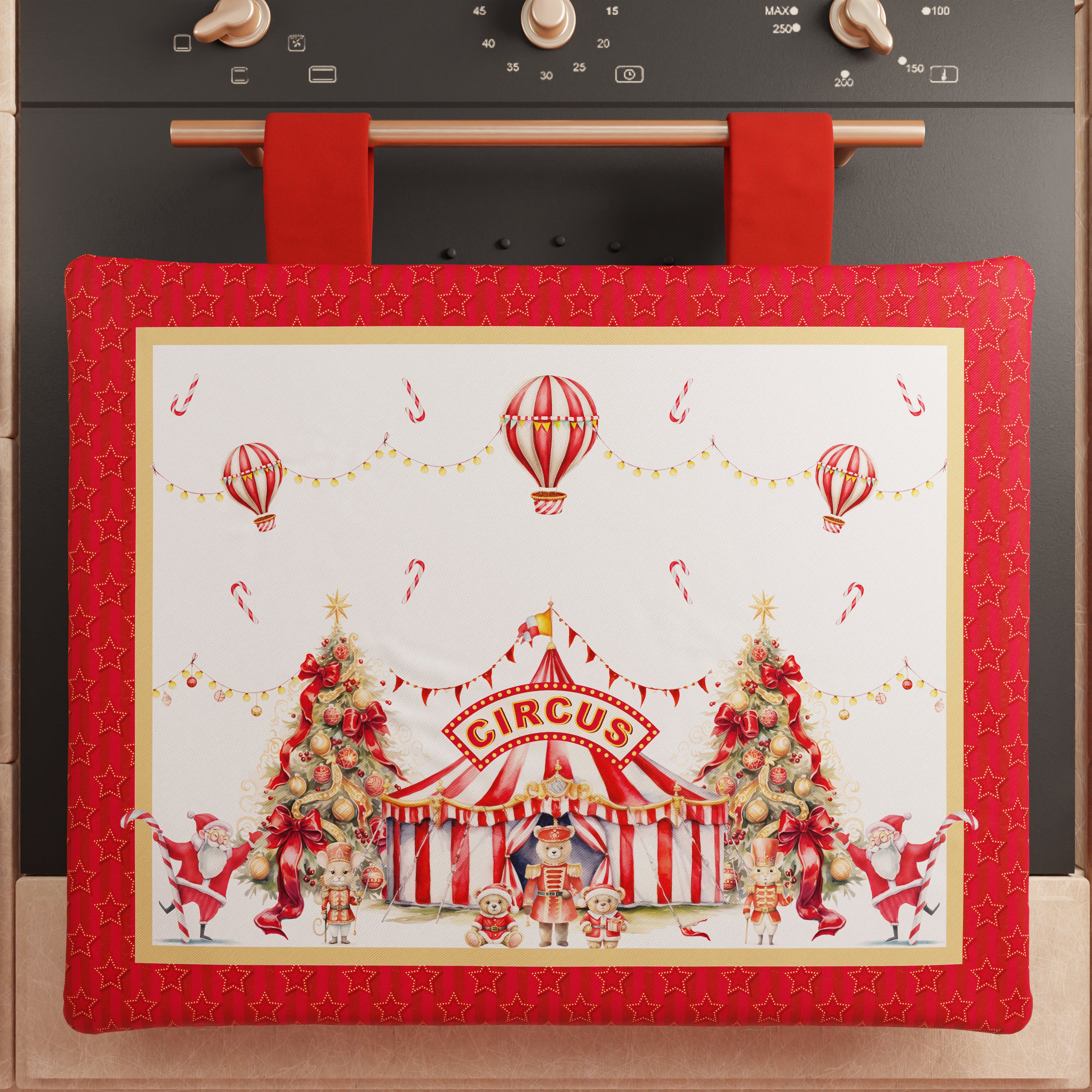 Copriforno Natalizio per Cucina in Stampa Digitale Circus