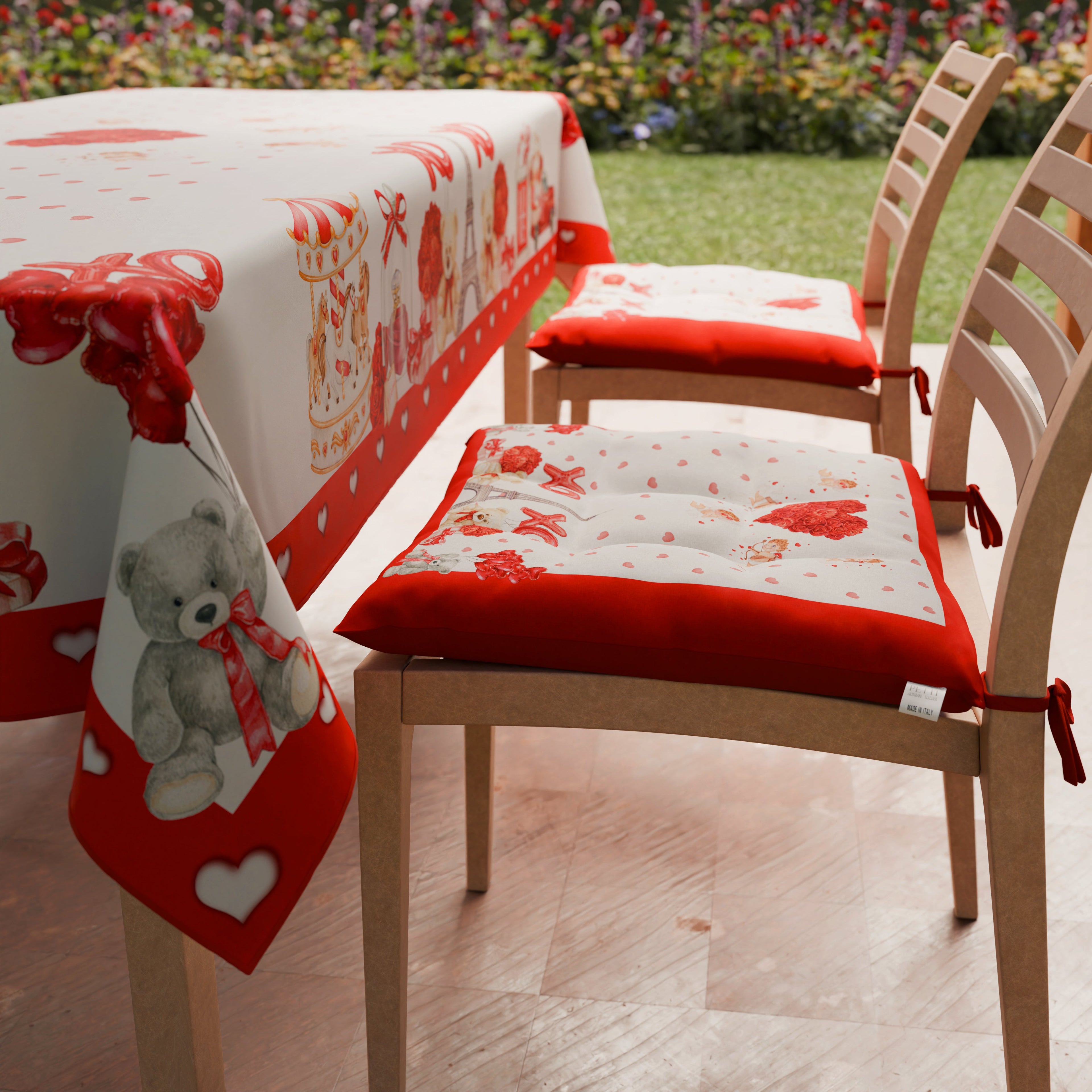 Cuscini per Sedie  San Valentino Coprisedia  6 Pezzi Amour