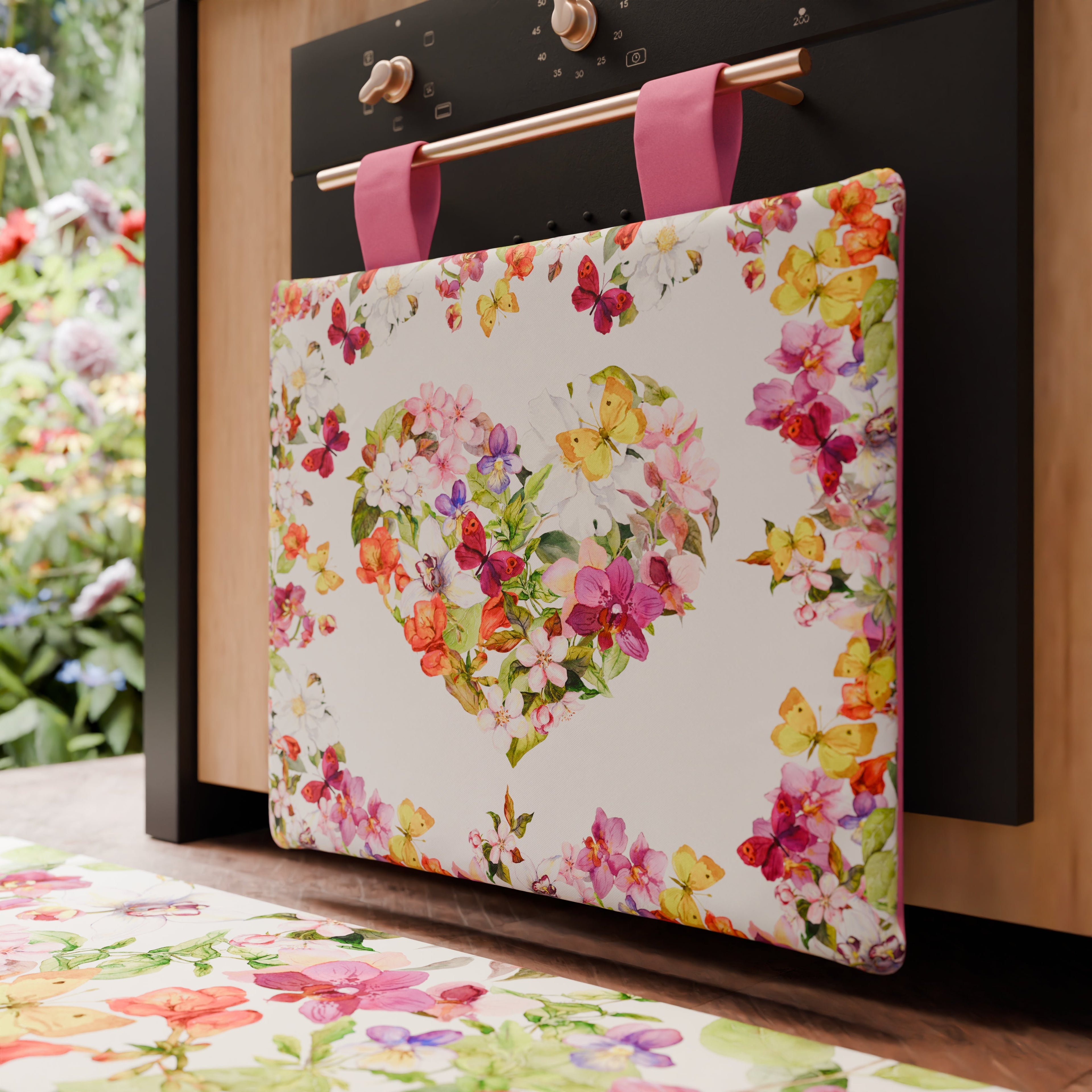 Copriforno per Cucina in Stampa Digitale Farfalle 1pz 45x55cm