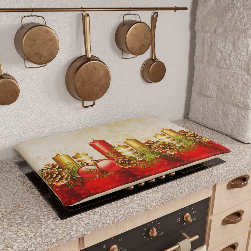 Coprifornello Natalizio Coprifuochi Cucina in Stampa Digitale Candele