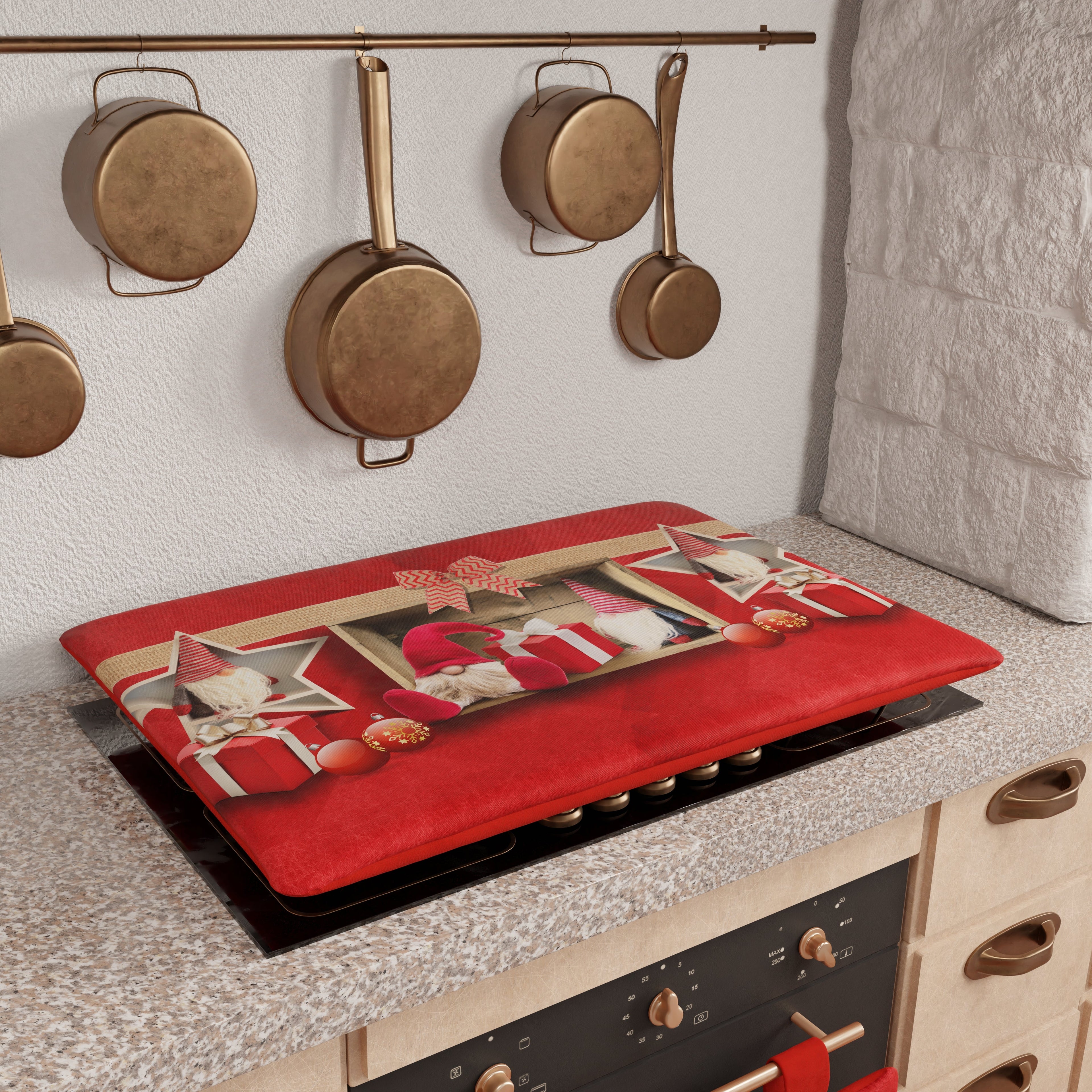 Coprifornello Natalizio Coprifuochi Cucina in Stampa Digitale Elfo