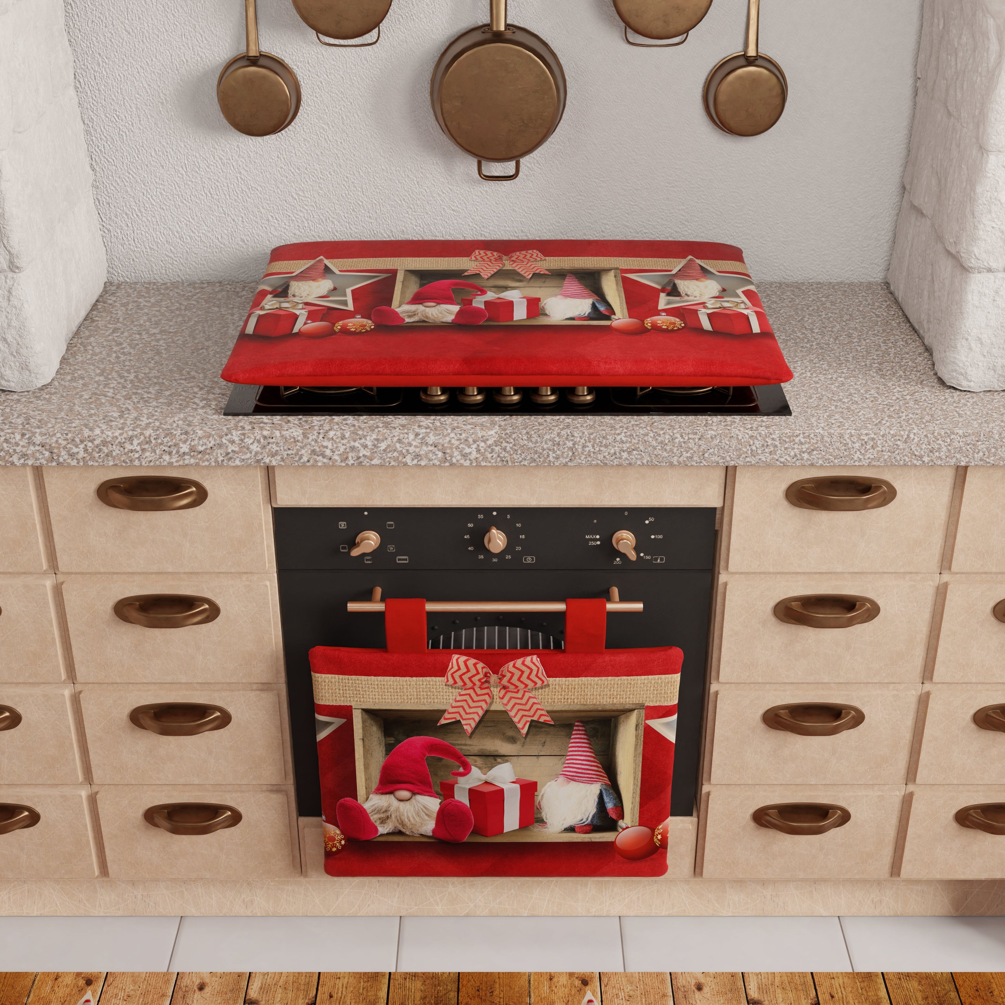 Coprifornello Natalizio Coprifuochi Cucina in Stampa Digitale Elfo