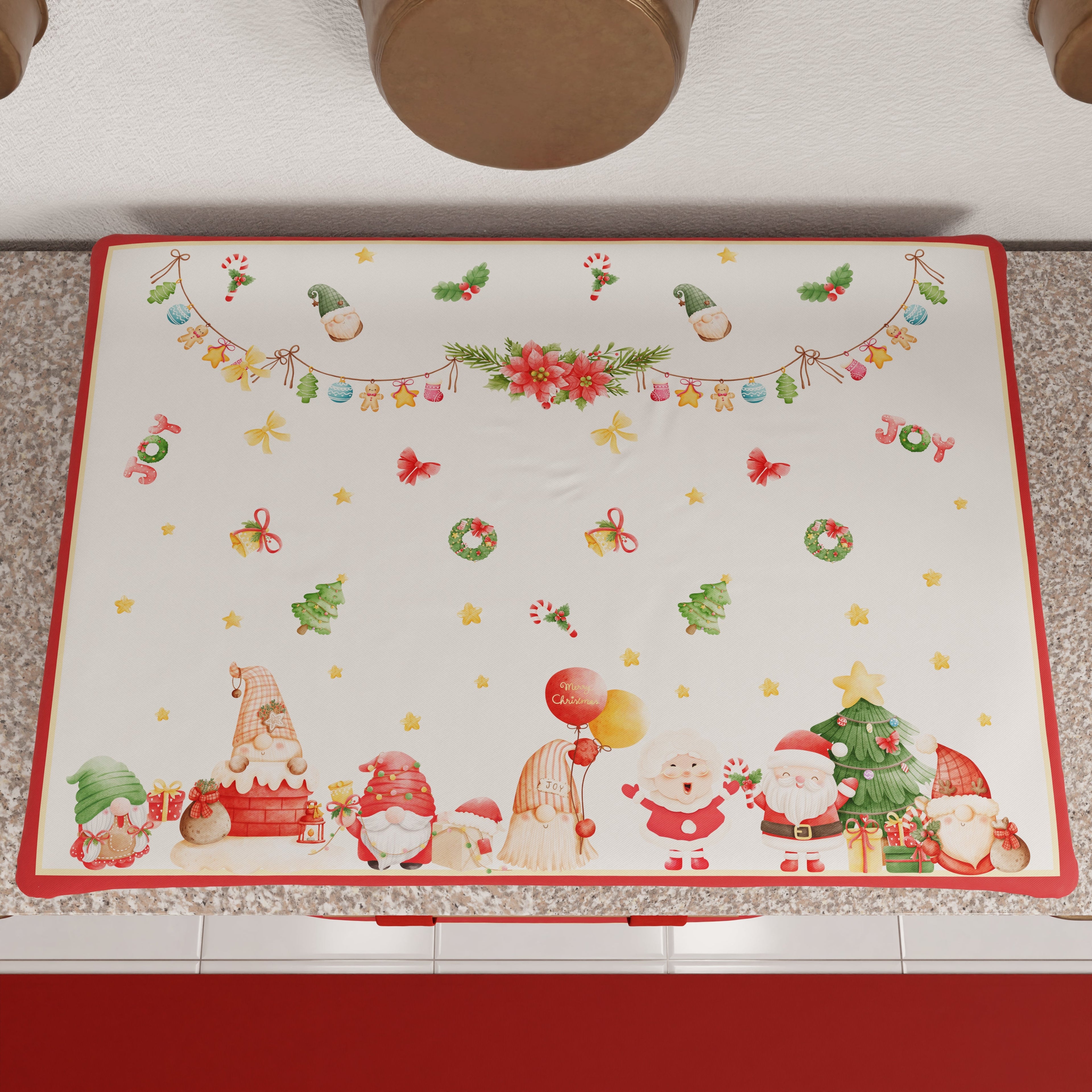 Coprifornello Natalizio Coprifuochi Cucina in Stampa Digitale Gnomo