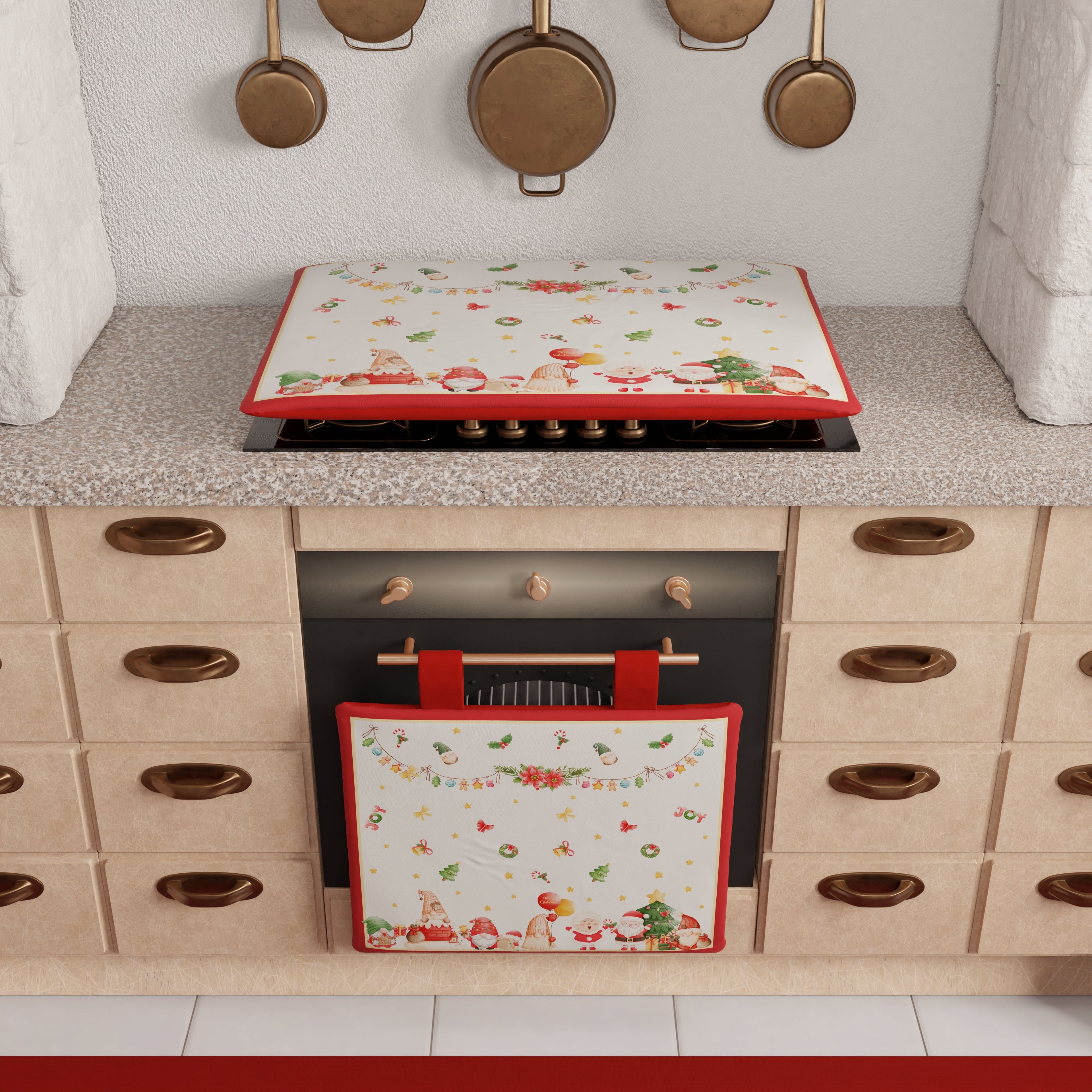 Coprifornello Natalizio Coprifuochi Cucina in Stampa Digitale Gnomo