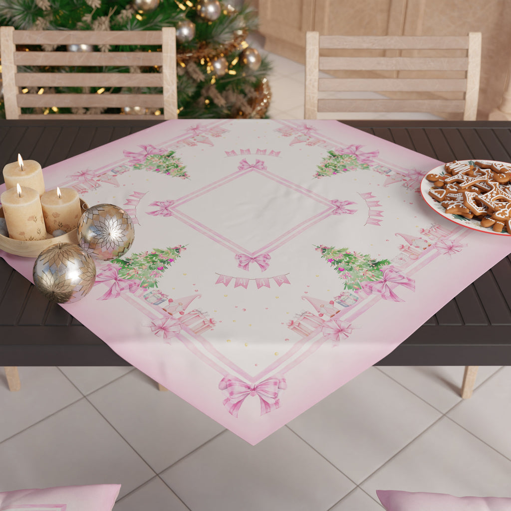 Centrotavola Natalizio per Cucina in Stampa Digitale Gnomo Rosa