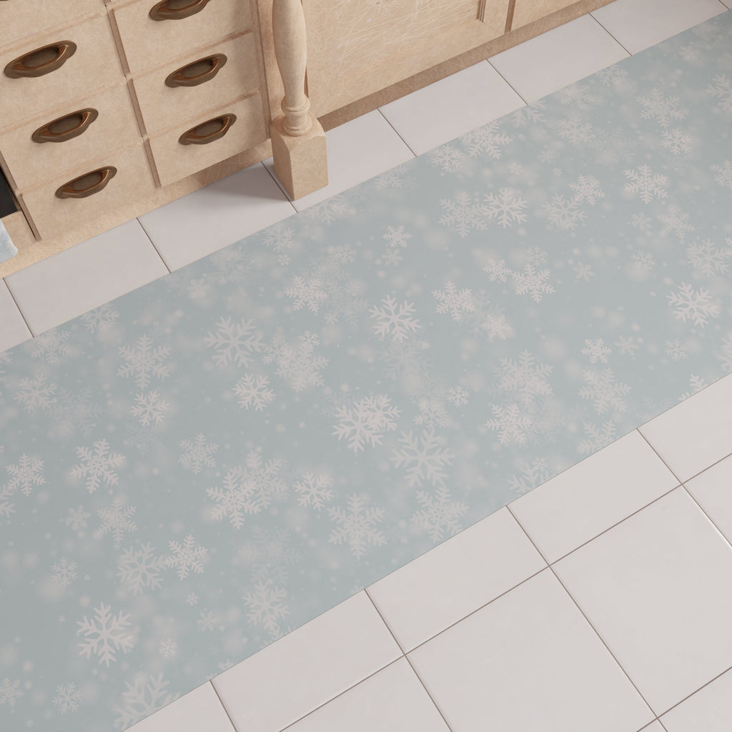 Tappeto Cucina Natalizio Antiscivolo Passatoia Natalizia Cucina lavabile Snow