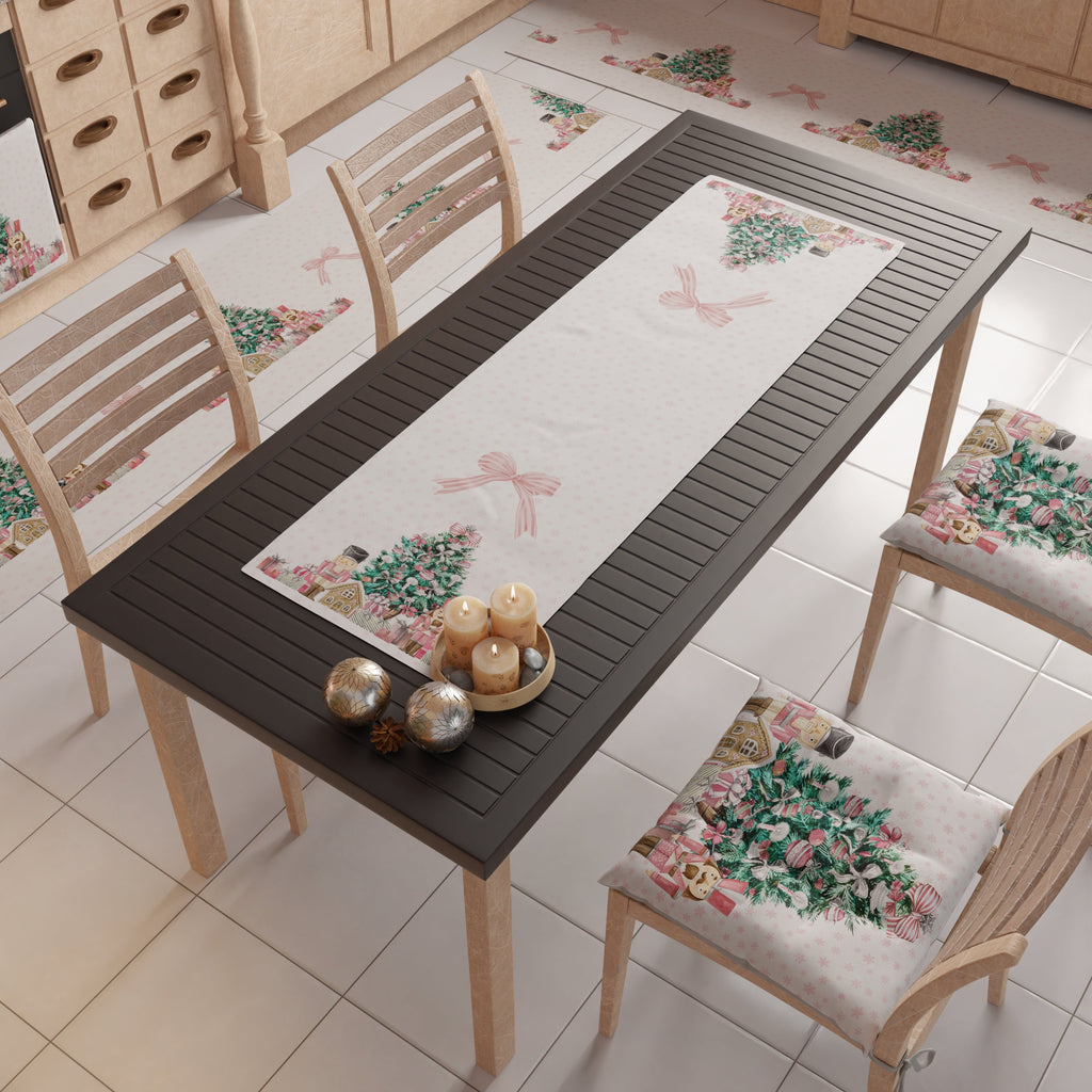 Runner Tavola Natalizio, Tovaglia Runner Natalizia, Runner Cucina Soldatini Rosa