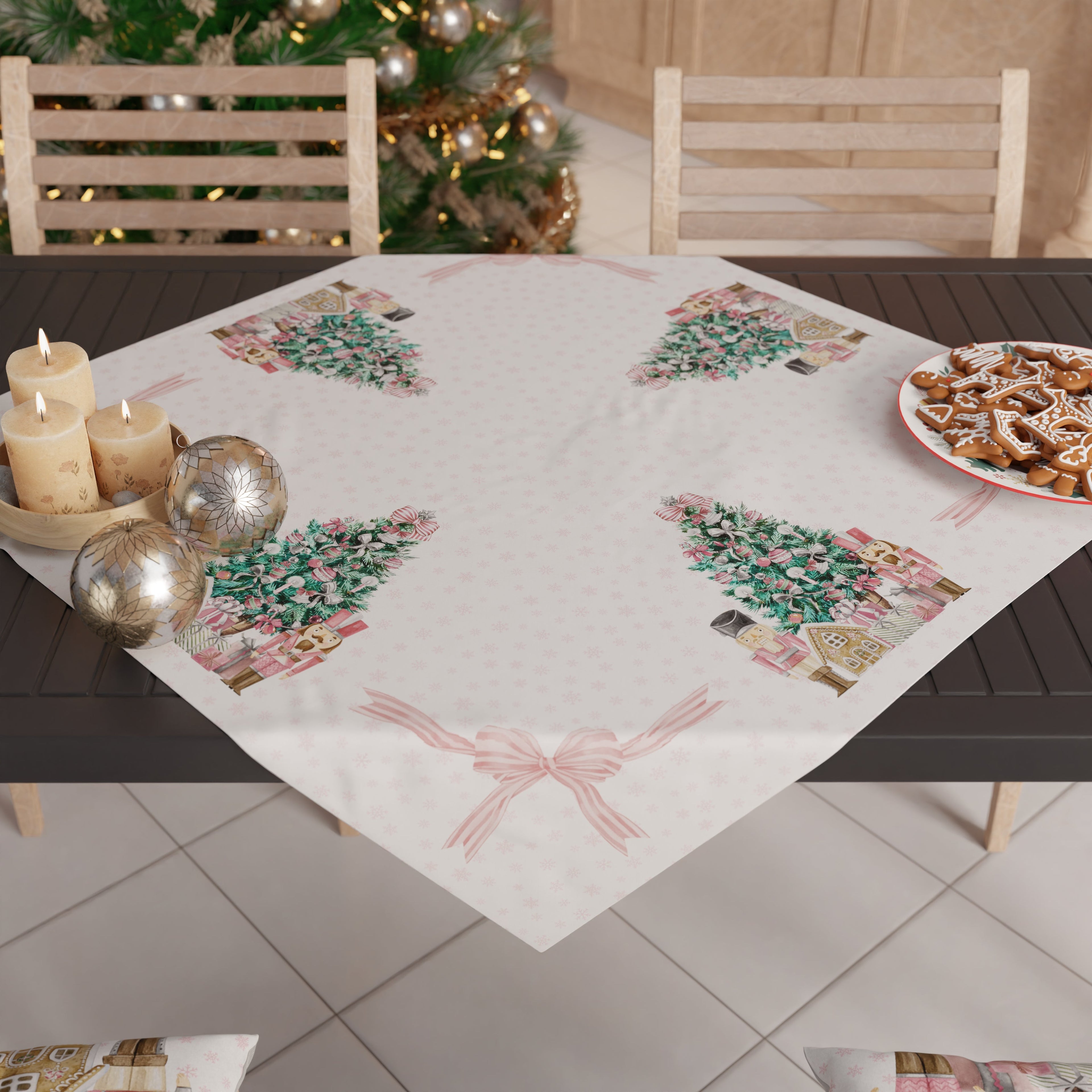 Centrotavola Natalizio per Cucina in Stampa Digitale Soldatini Rosa
