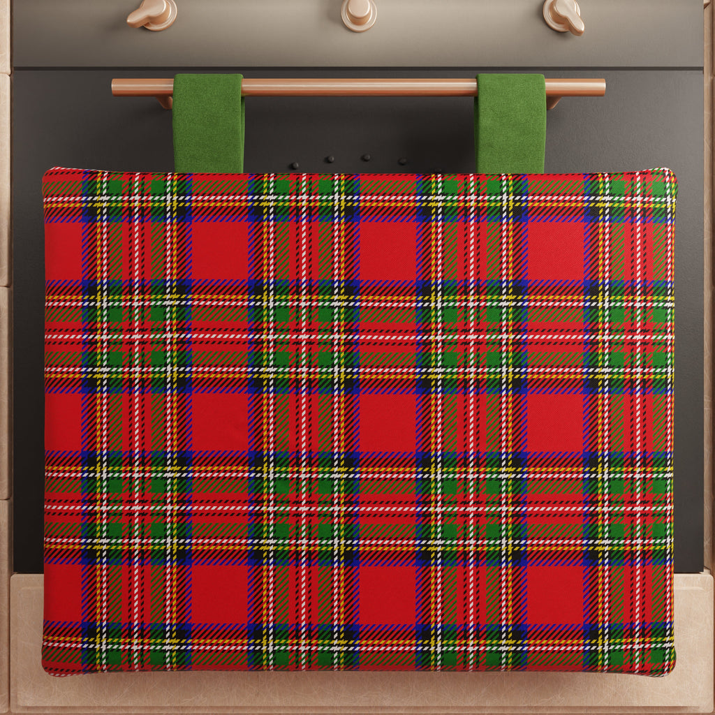 Copriforno Natalizio per Cucina in Stampa Digitale Tartan, Fantasia Scozzese