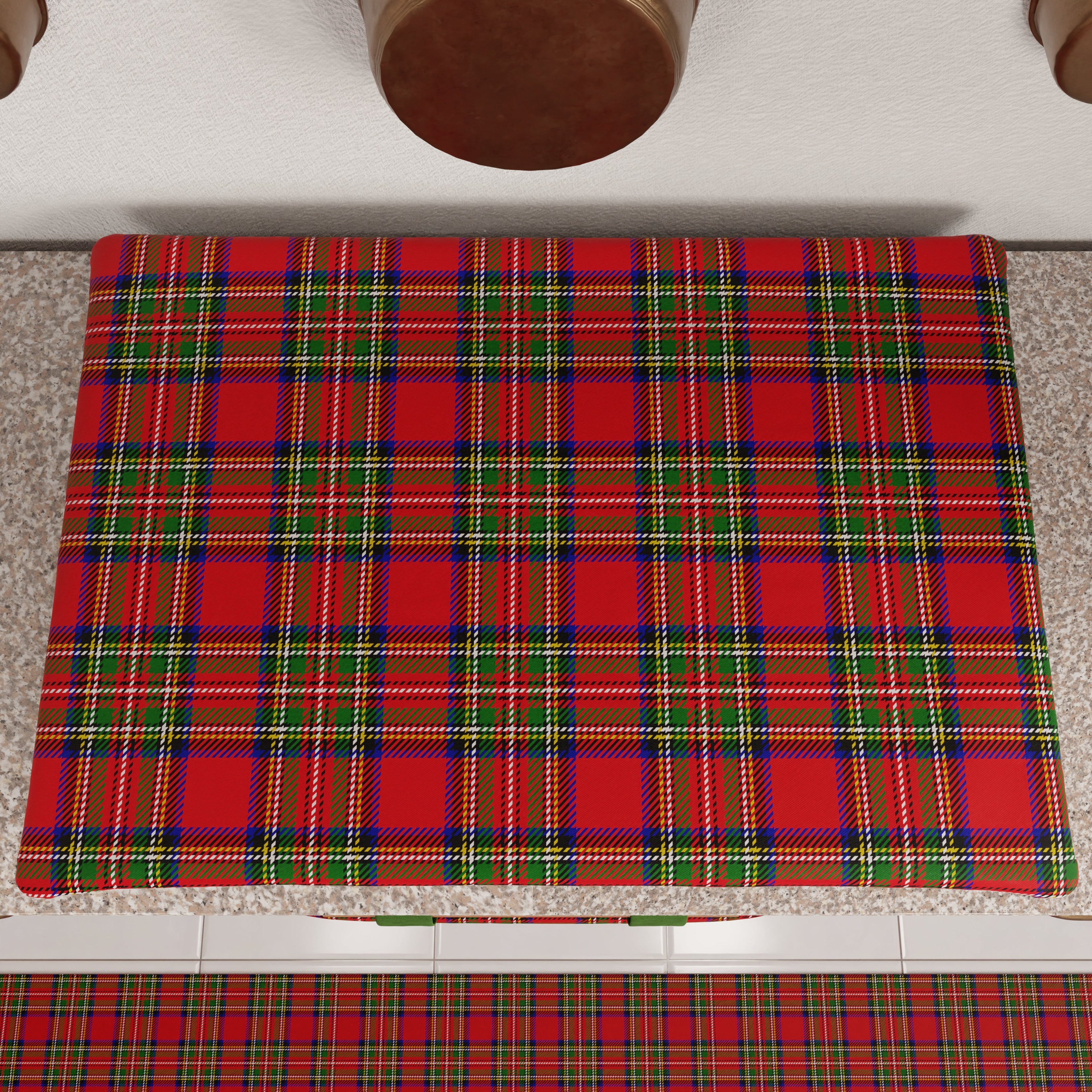Coprifornello Natalizio Coprifuochi Cucina in Stampa Digitale Tartan, Fantasia Scozzese